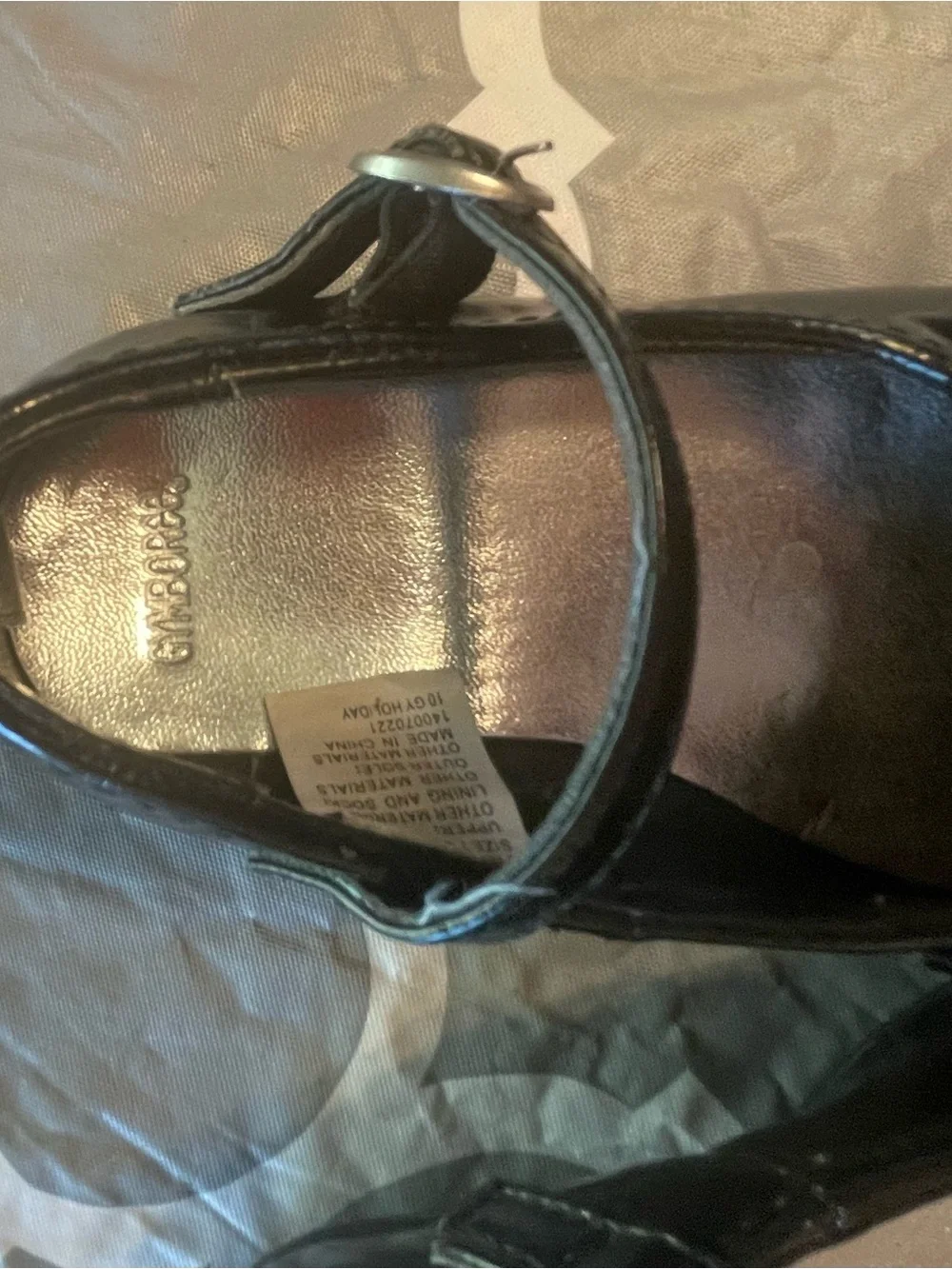 Adorable Gymboree toddler Girls Sz 5Black Patent Mary Jane flats with Ruffle