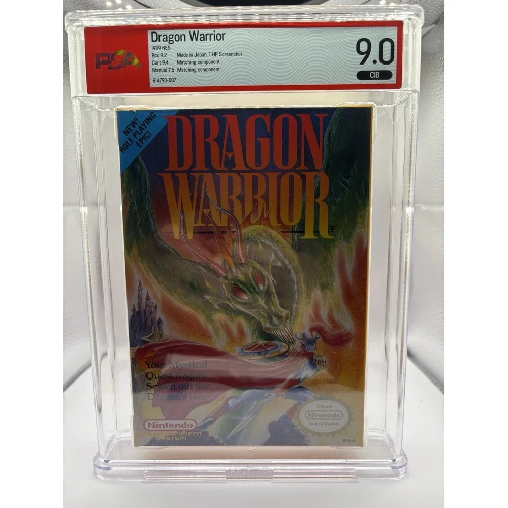 Dragon Warrior NES 1989 PSA 9.0 CIB Complete In Box Nintendo RPG Enix