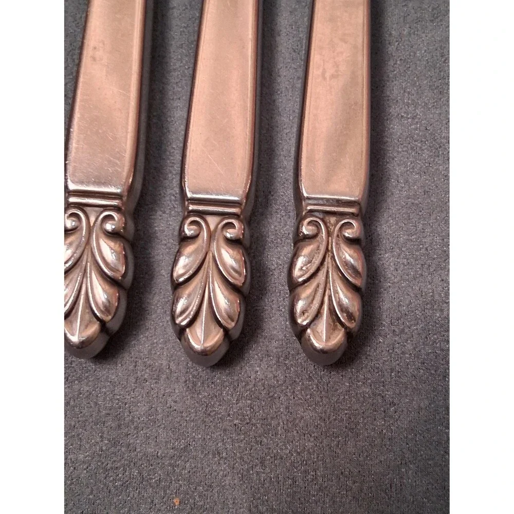 International Silver Norse Dinner Knives (7) Stainless Modernist