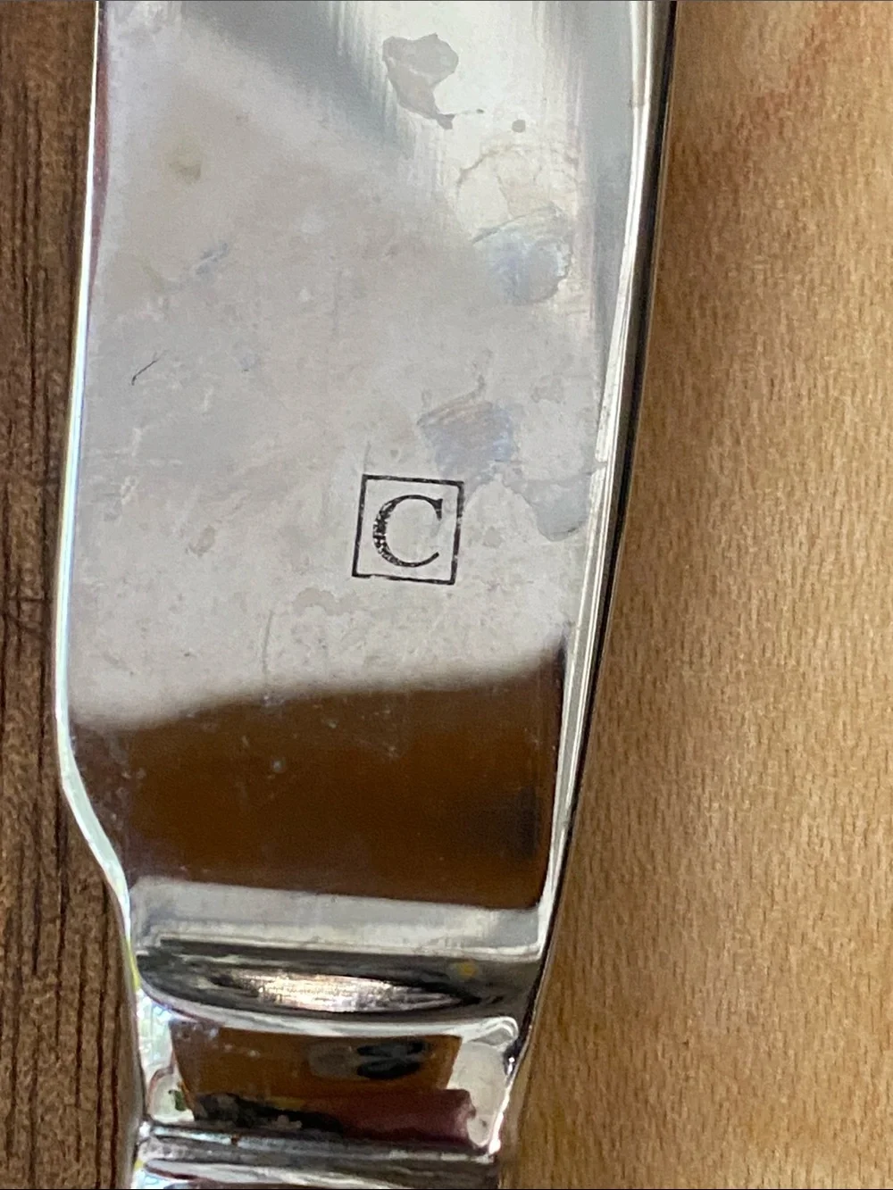 Set of 4 Cuisinart Elite FAMPOUX Stainless Dinner Knives Glossy Beaded 9-1/4