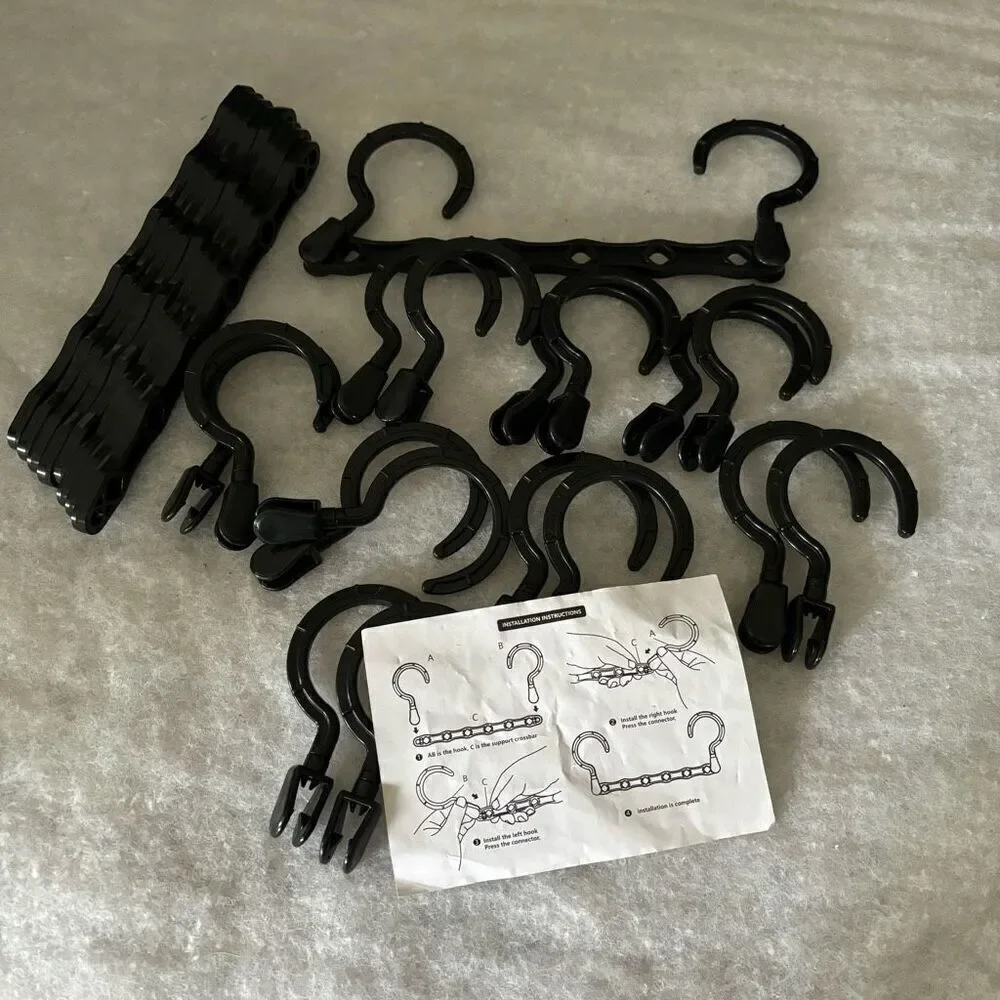 9 Six Hole Space Saver 9 1/2” Plastic Hangers