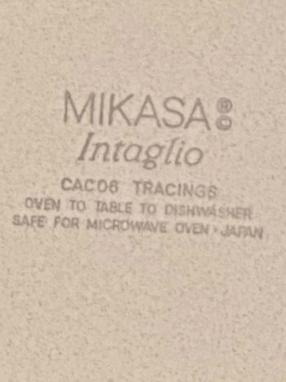 Mikasa intaglio tracings