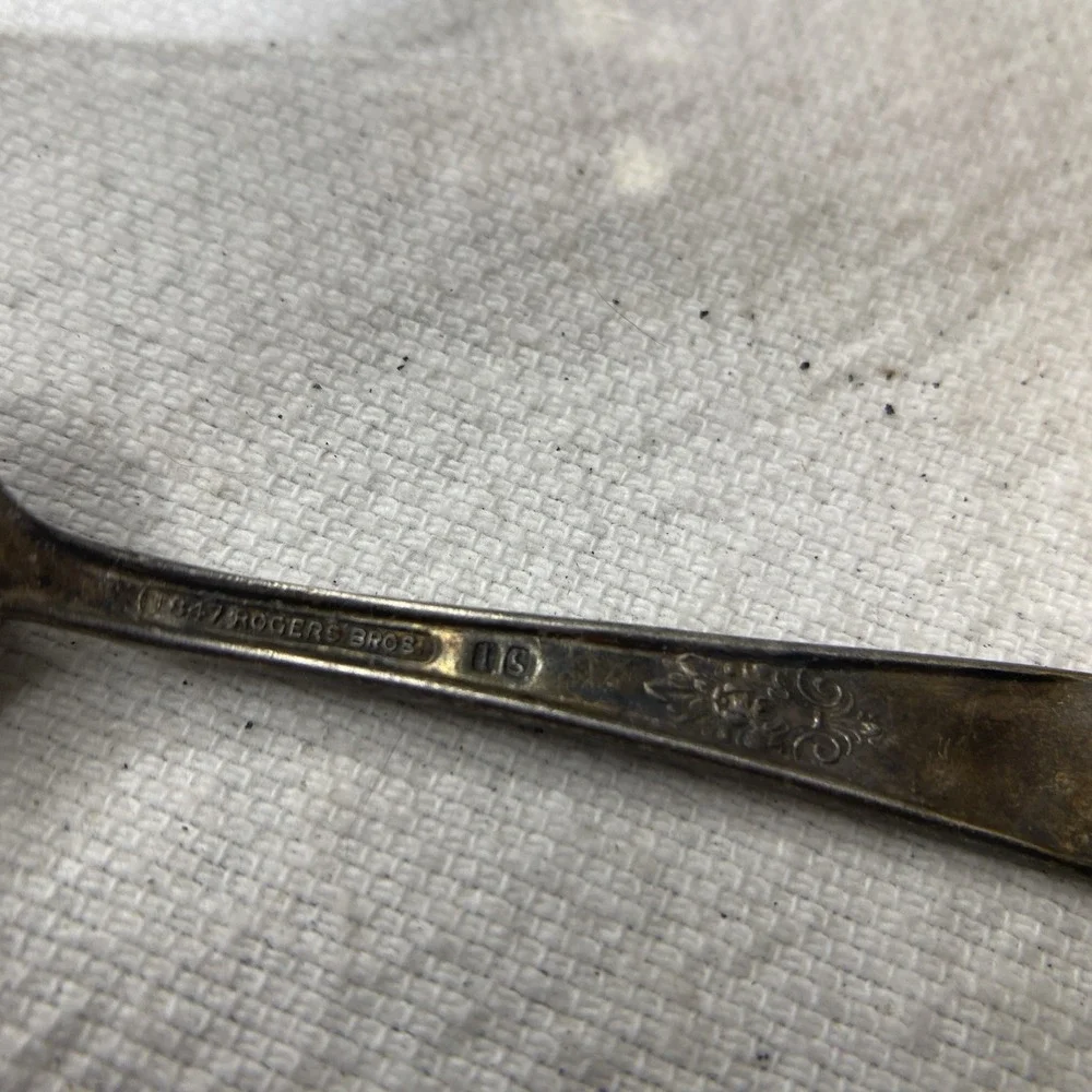 Baby Spoon And Fork 1847 Rogers Bros Silver Plated Adoration Pattern