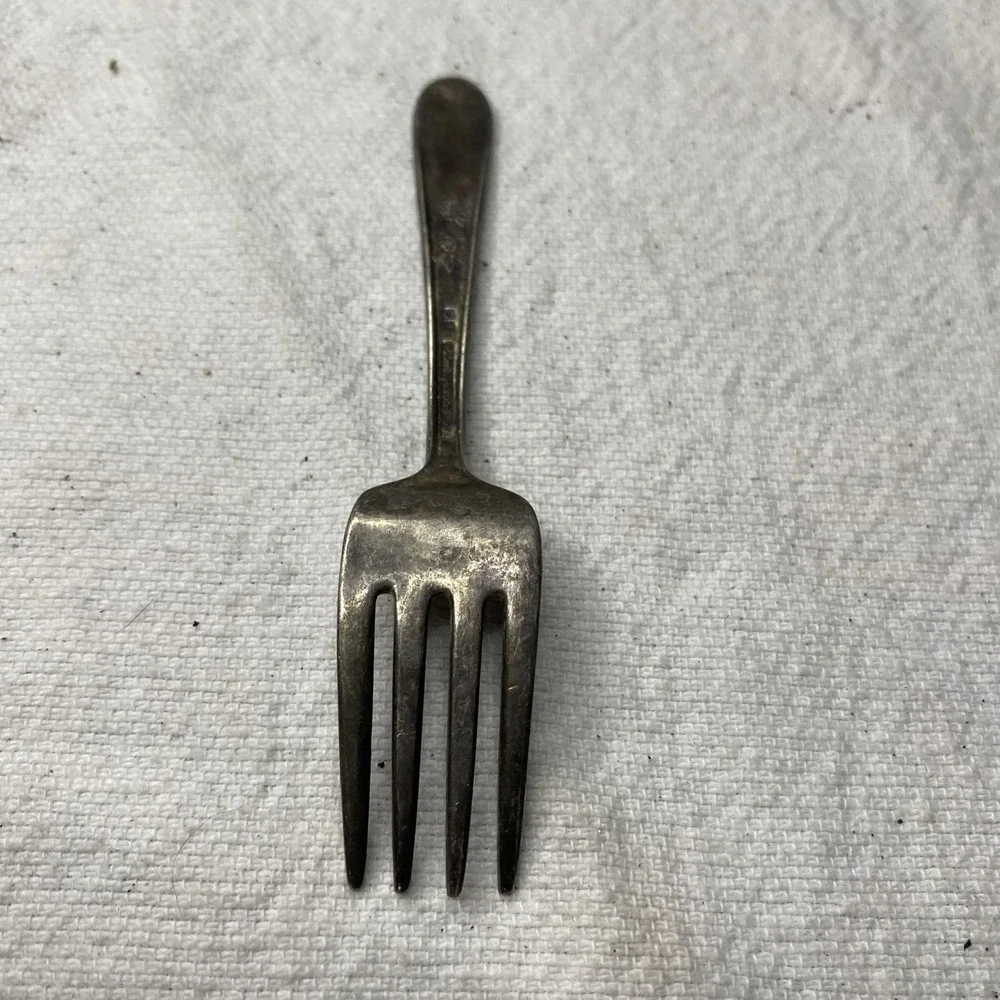 Baby Spoon And Fork 1847 Rogers Bros Silver Plated Adoration Pattern