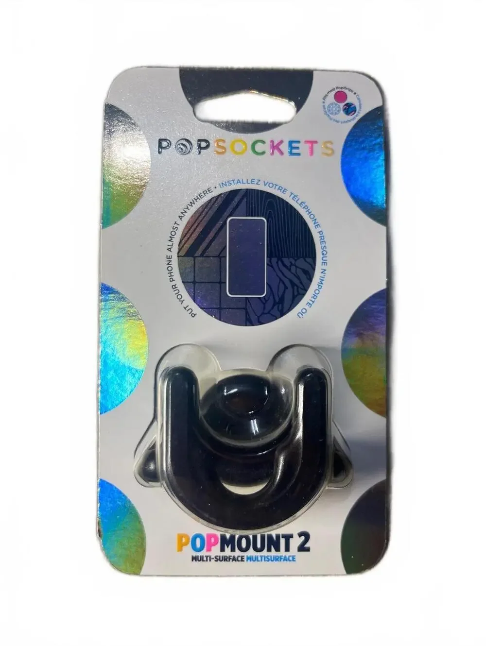 PopSockets PopMount 2 Multi-Surface Phone Mount Holder - Black - New