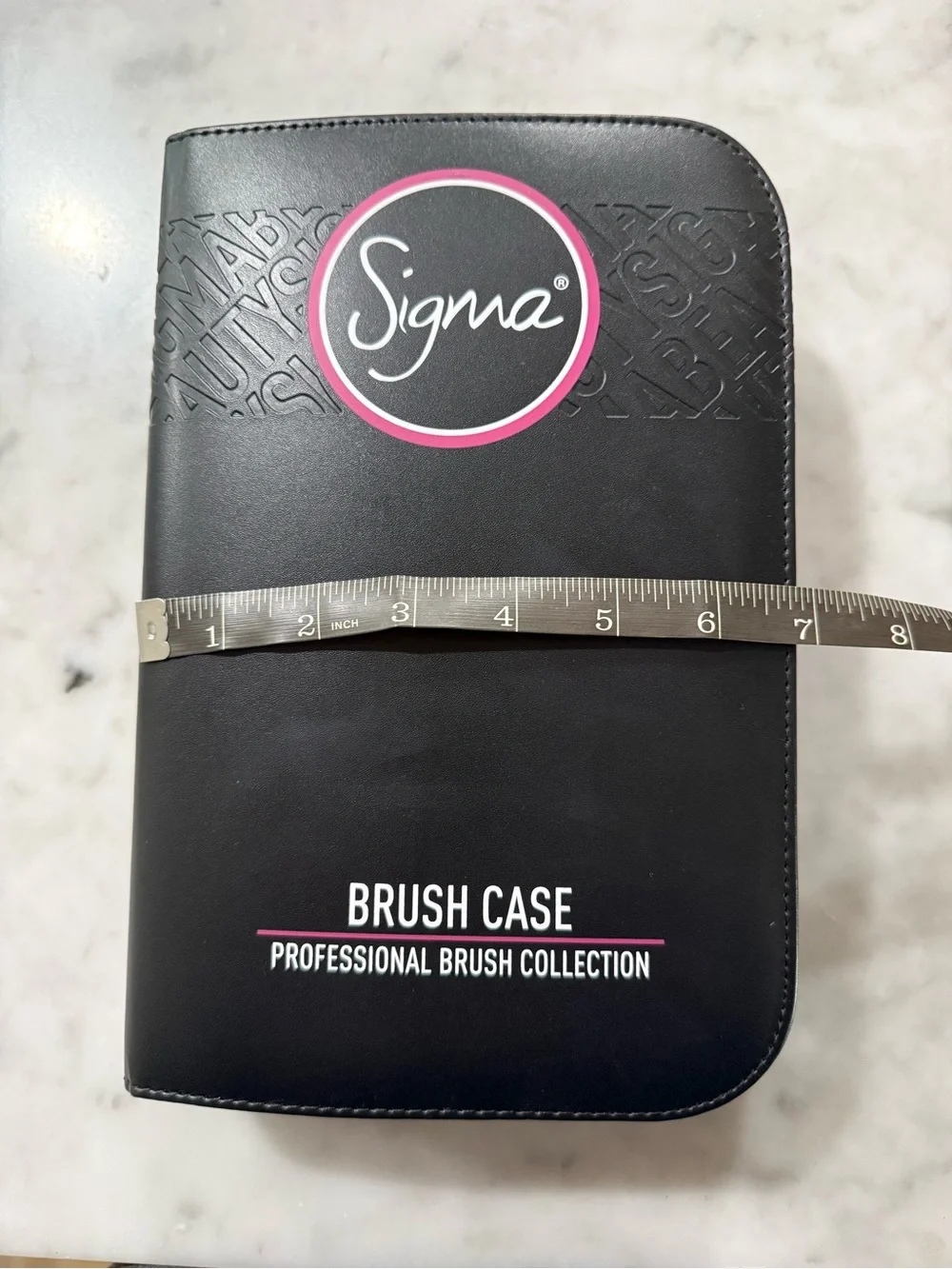 Sigma Beauty Professional Makeup Brush Case Travel Organizer Black Faux Leather