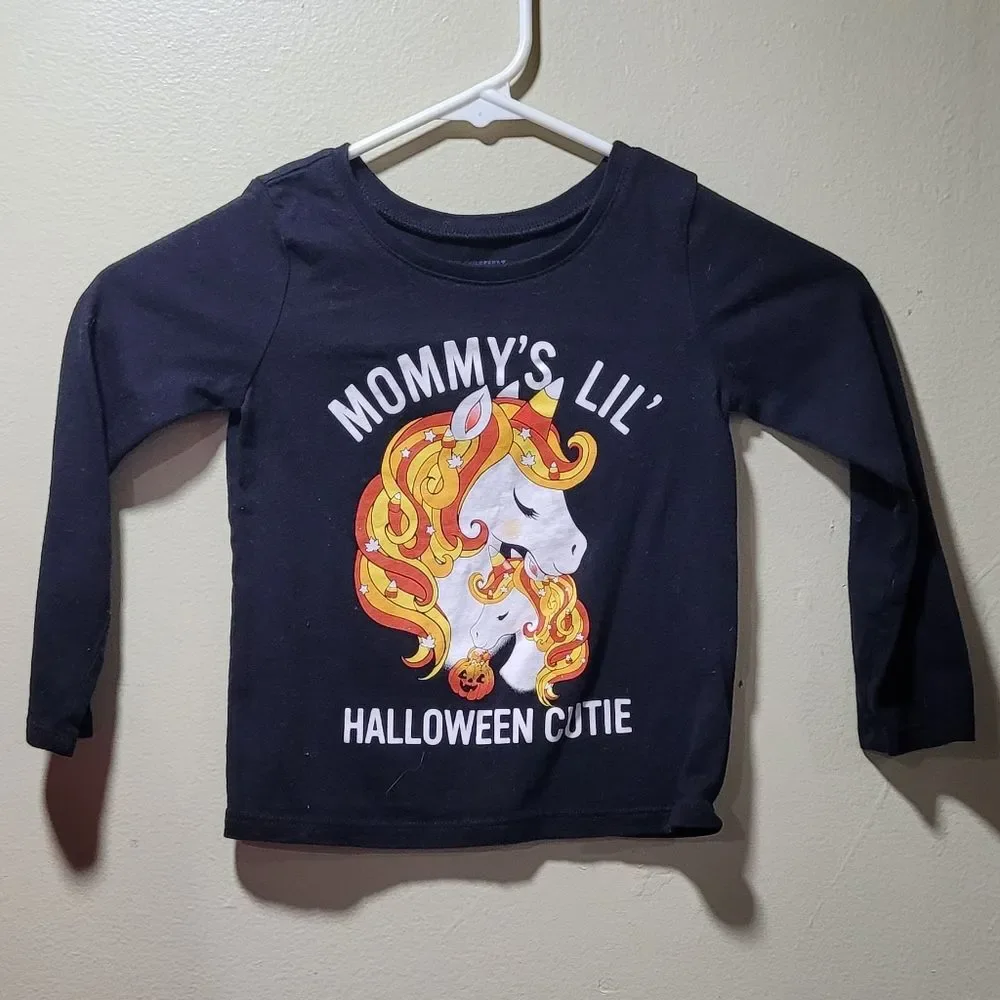 The Children’s Place Size 3T Girl’s Halloween Critter Unicorn Graphic Tee