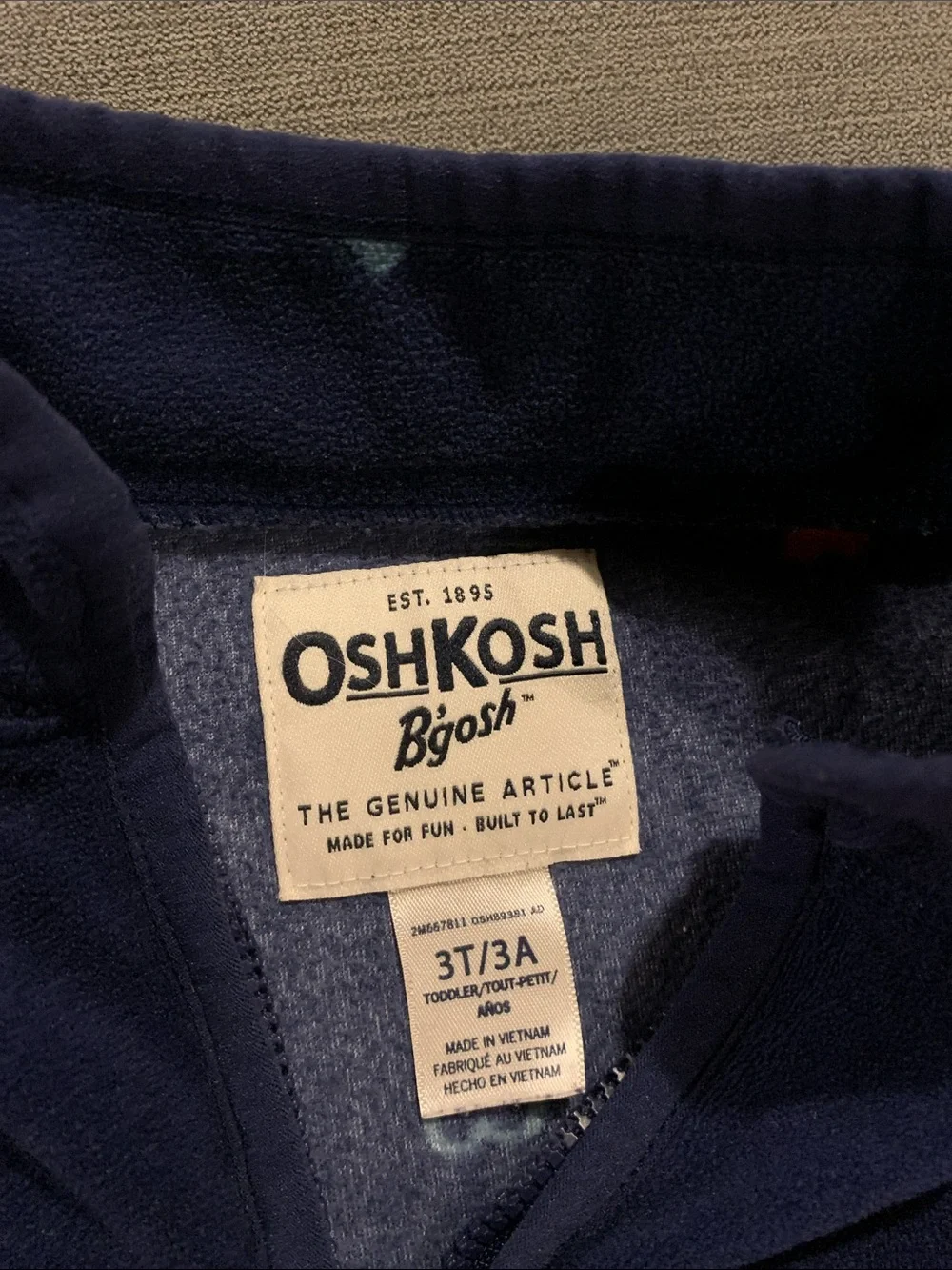 OshKosh Bgosh navy fleece