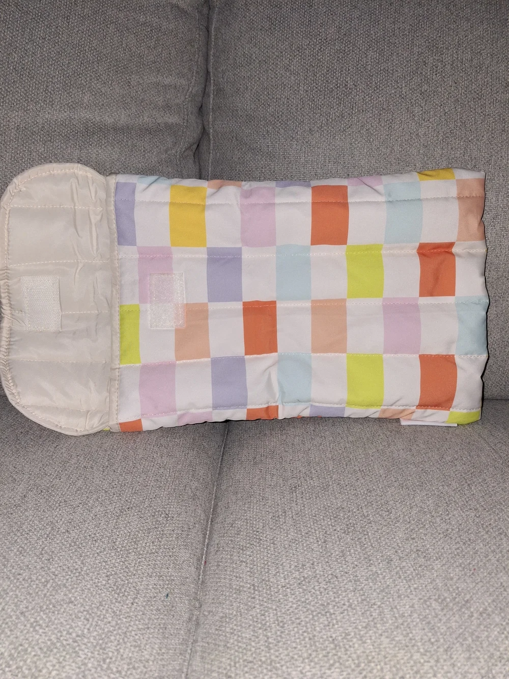Colorful Pastel Check Quilted Pillowcase - Multicolor