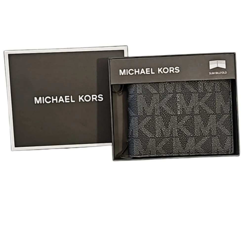 Michael Kors Jet Set Mens Slim Billfold Wallet, NWT, Black