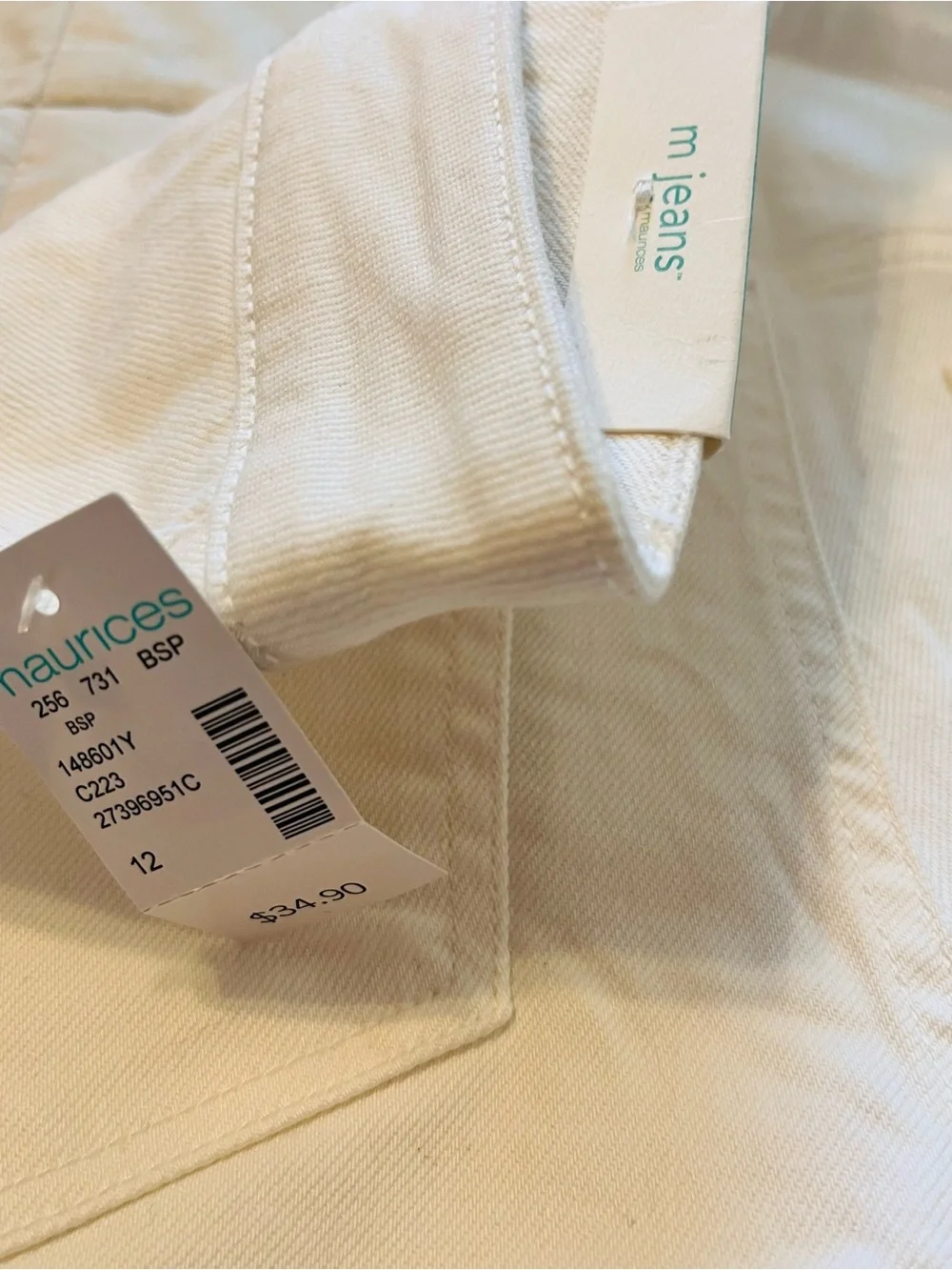 Maurices White Denim Stretch Jean Shorts