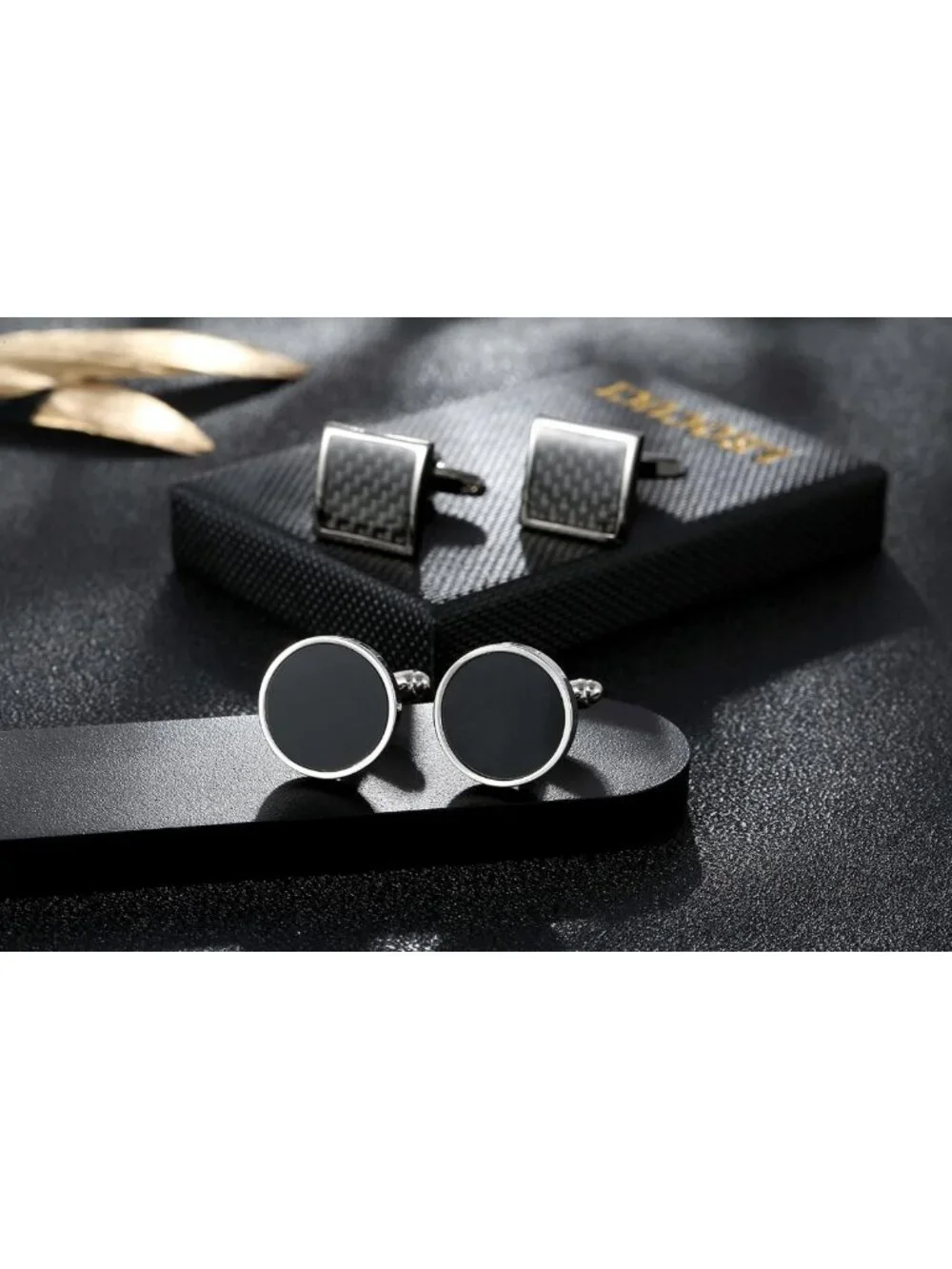 Unique Men's Cufflinks Set - 4 Pairs Stylish Accessories for Business & Groom