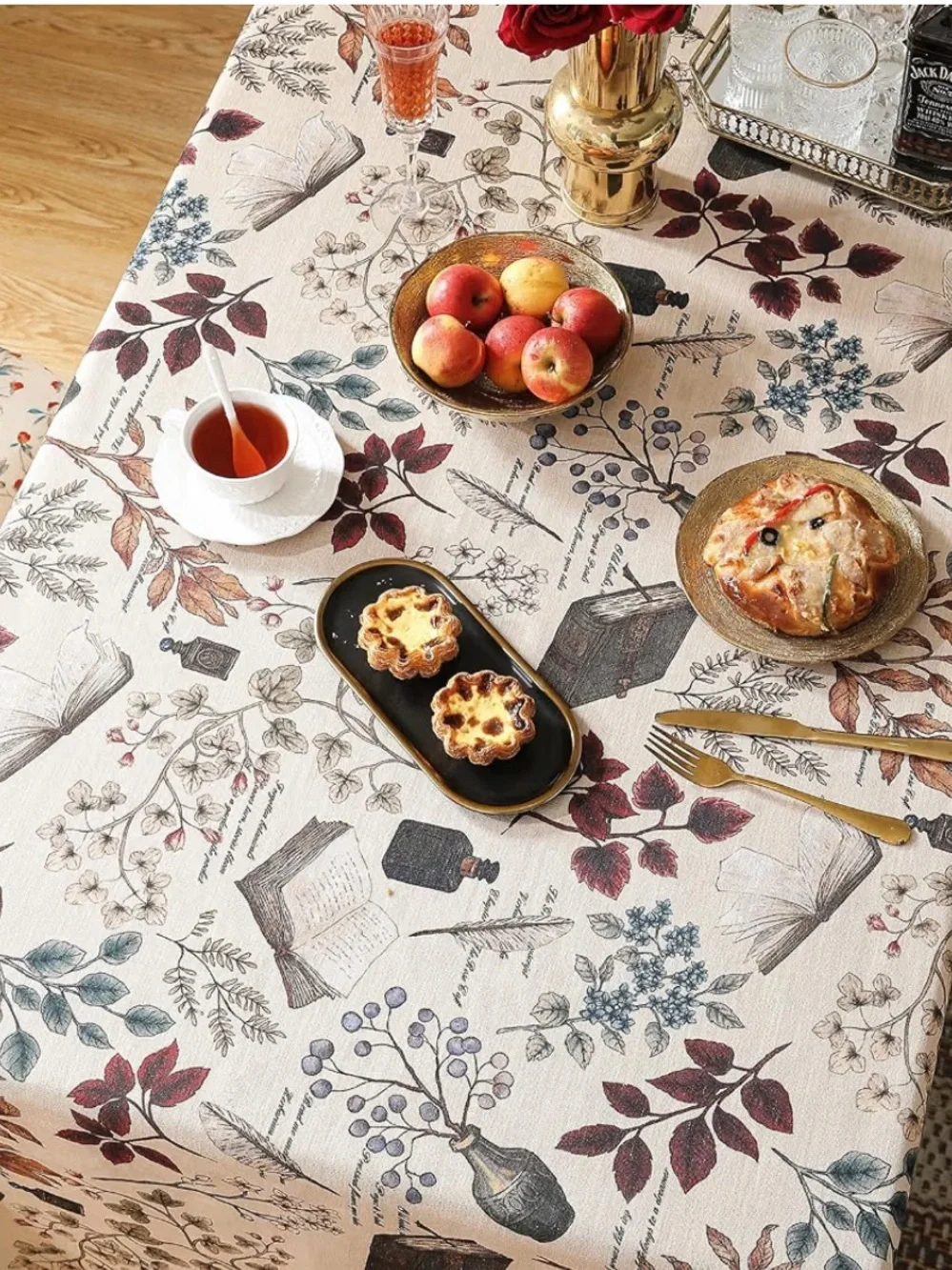 Designer French Linen Rectangular Tablecloth