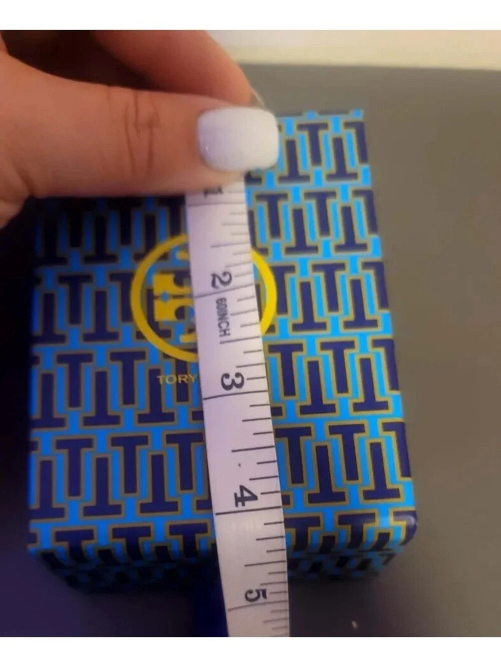 TORY BURCH YELLOW LOGO BLUE GIFT BOX 5