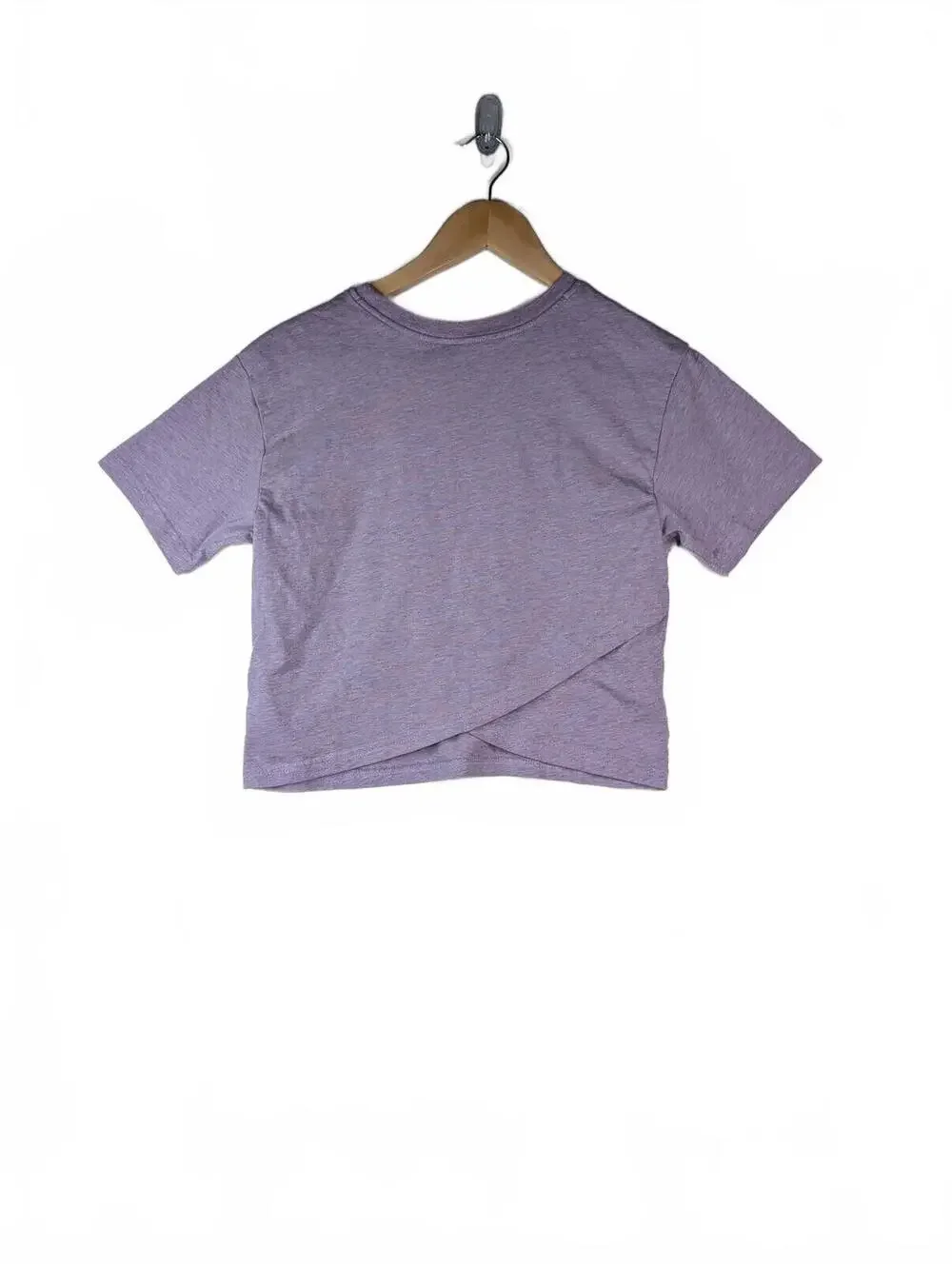 Converse All Star‎ Purple Heather Short Sleeve Crop Graphic Tee Youth Size L