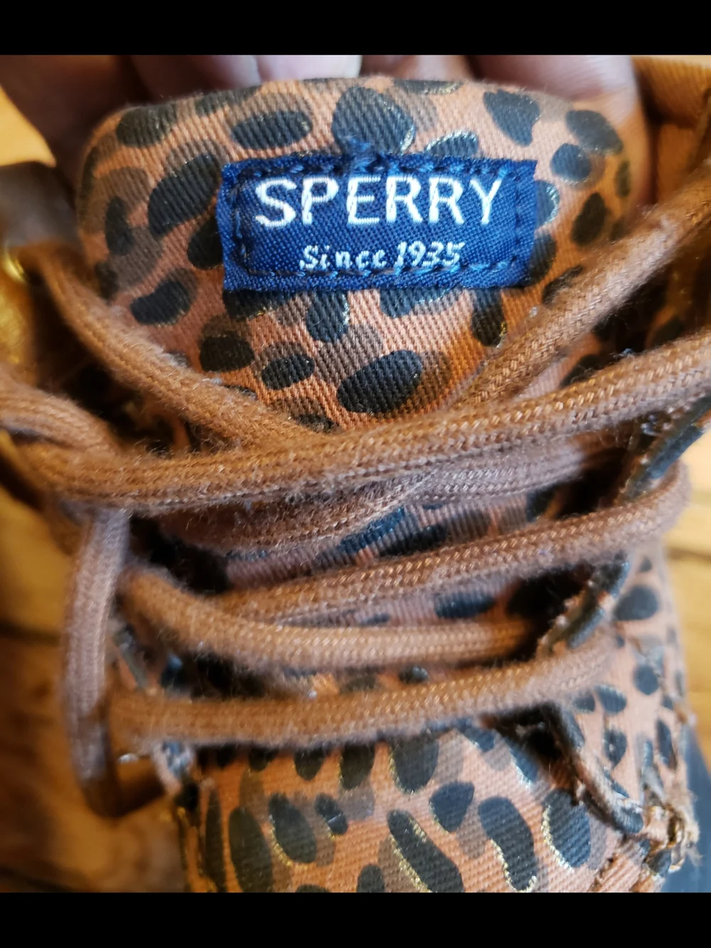 Sperry Kids Brown Leopard & Dark Green Waterproof Duck Boots