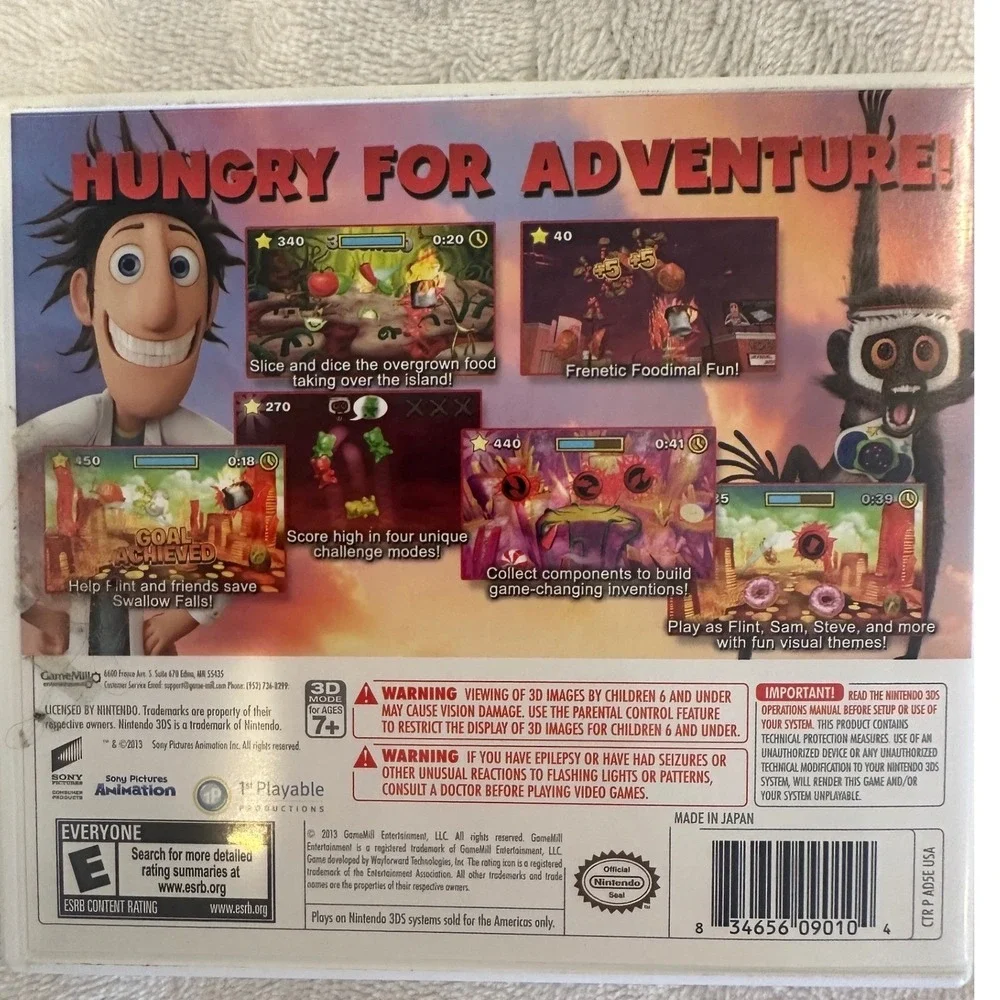 Cloudy‎ with a Chance of Meatballs 2 - Nintendo 3DS Video Game