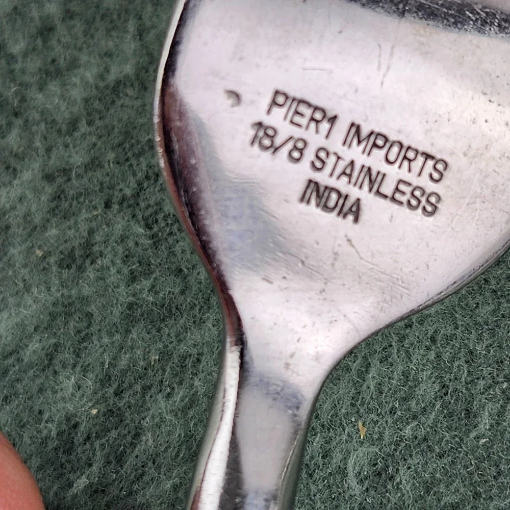 5 Piece Place Setting Pier 1 Imports PII15 Flatware Stainless 18/8 India Vintage