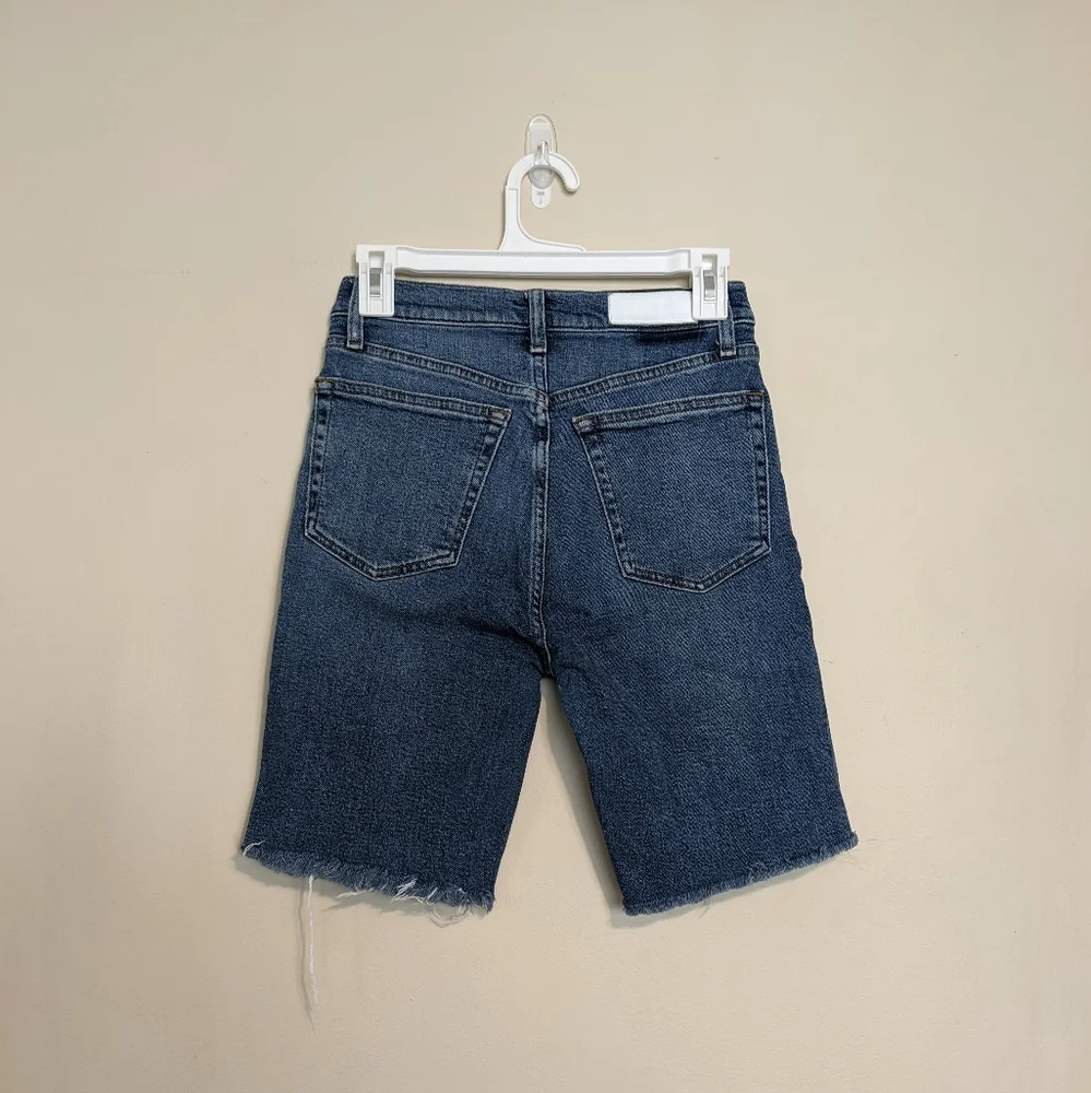 Re/Done 80’s Long Short In Blue Size 26 Retro Casual Beach Vacation Coastal