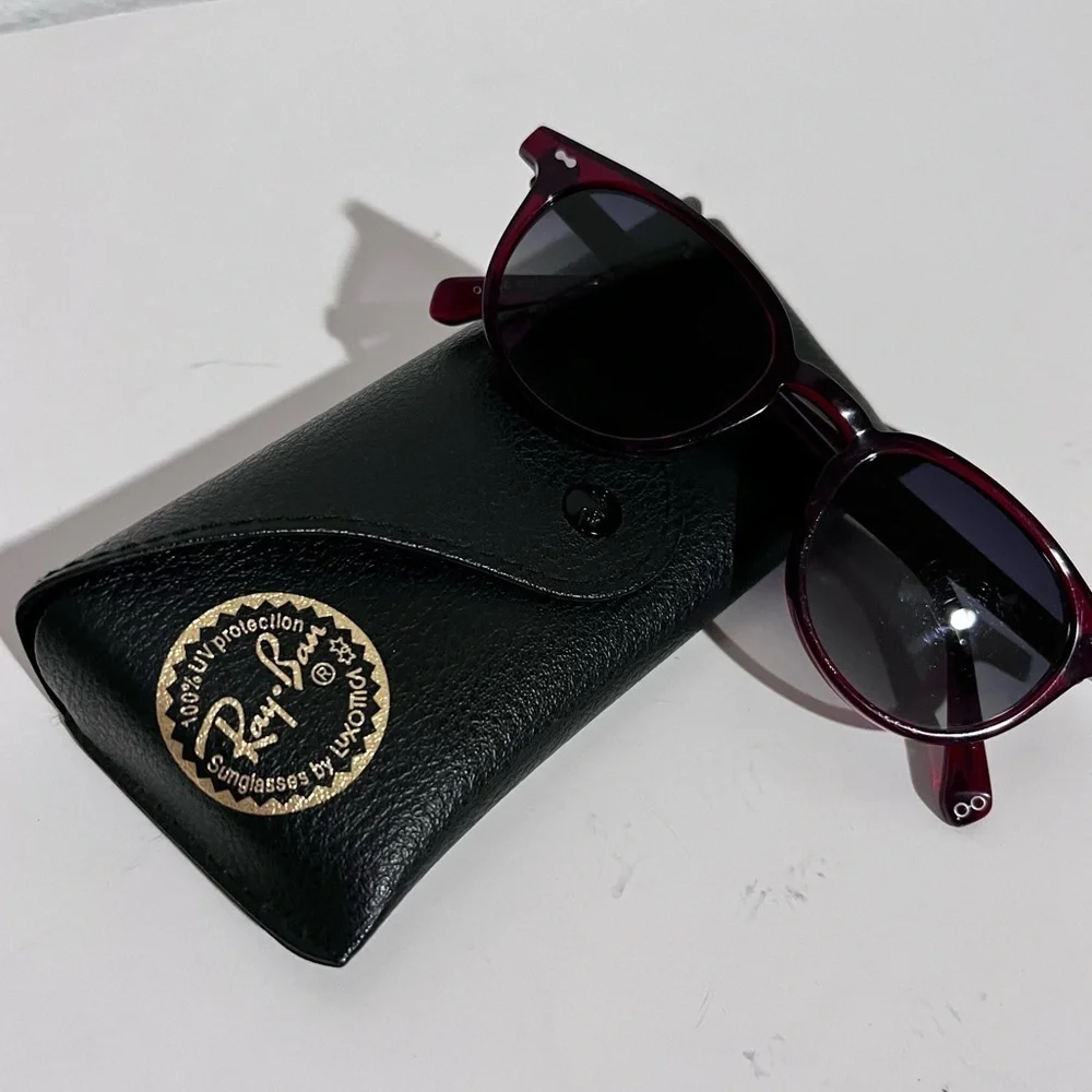 Ollie Quinn Handcrafted Miller Red Sunglasses Ray Ban Case Unisex