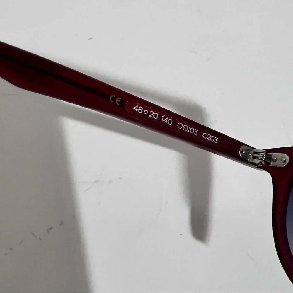 Ollie Quinn Handcrafted Miller Red Sunglasses Ray Ban Case Unisex