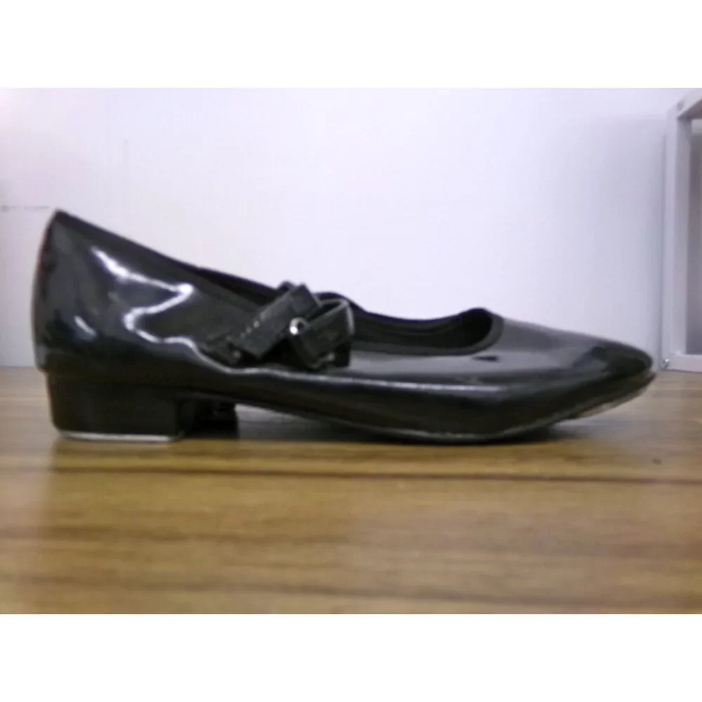 Pre-Owned Dance Tan Tap Shoes ABT Kids 1.5 Mary Jane Patent Leather Loop Strap