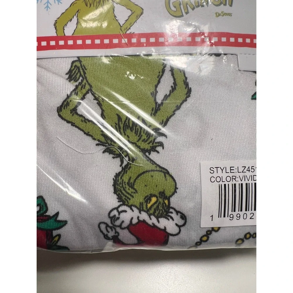 Dr. Seuss XL Pet Pajamas White The‎ Grinch Holiday Christmas Dog PJ LZ451