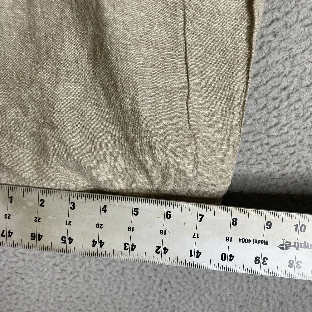 Perry Ellis Pants Men 36x30 (38x29L) Beige Linen Blend Pockets Drawstring Casual