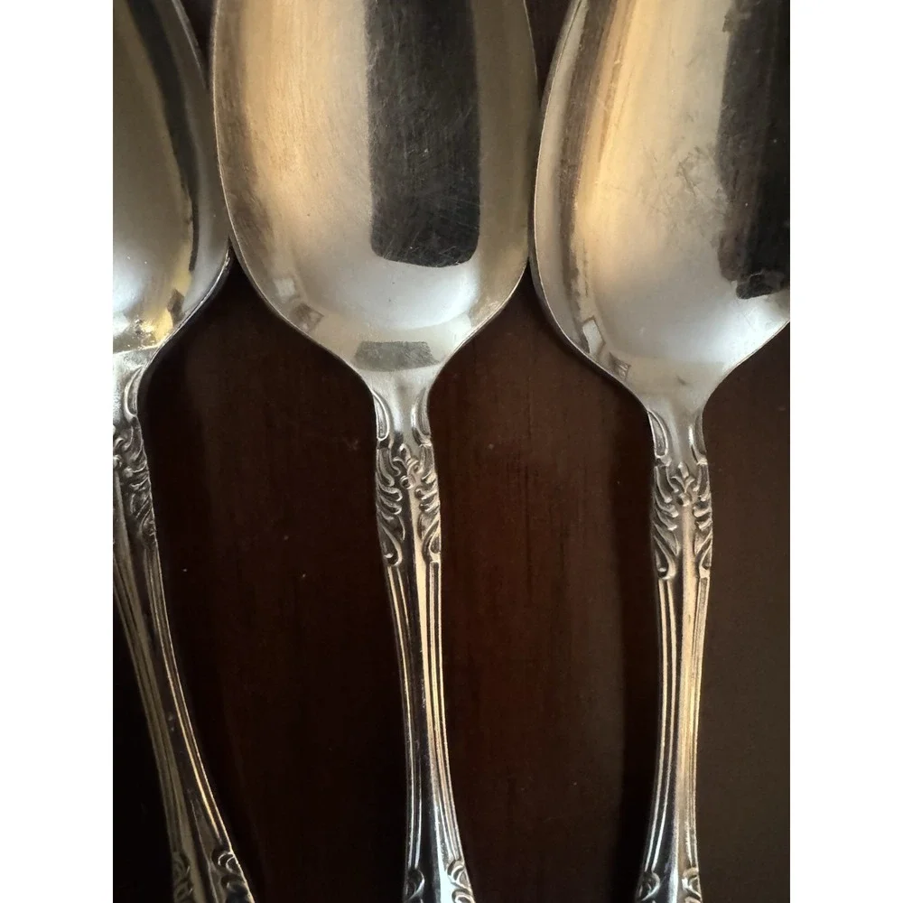 EKCO Eterna made in Japan, Set of 3 Spoon, stainless steel, floral handle
