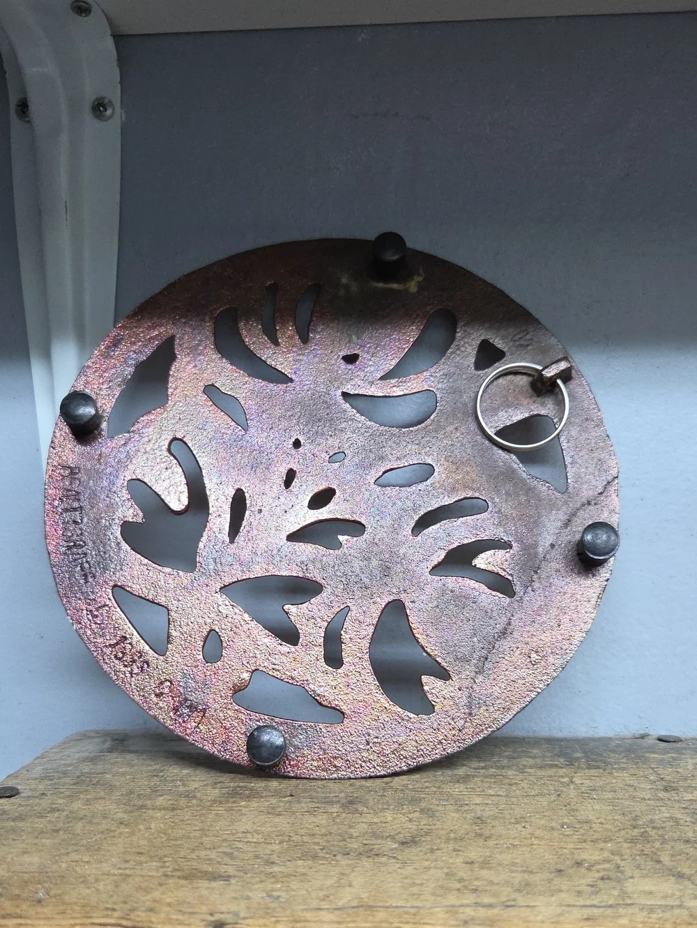 Vintage Pfaltzgraff Folk Art Copper Trivet