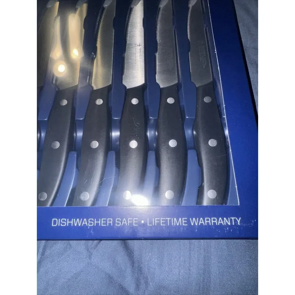 J A Henckels 8 Piece Steak Knife Set Knives Stainless Steel Serrated Lifetime