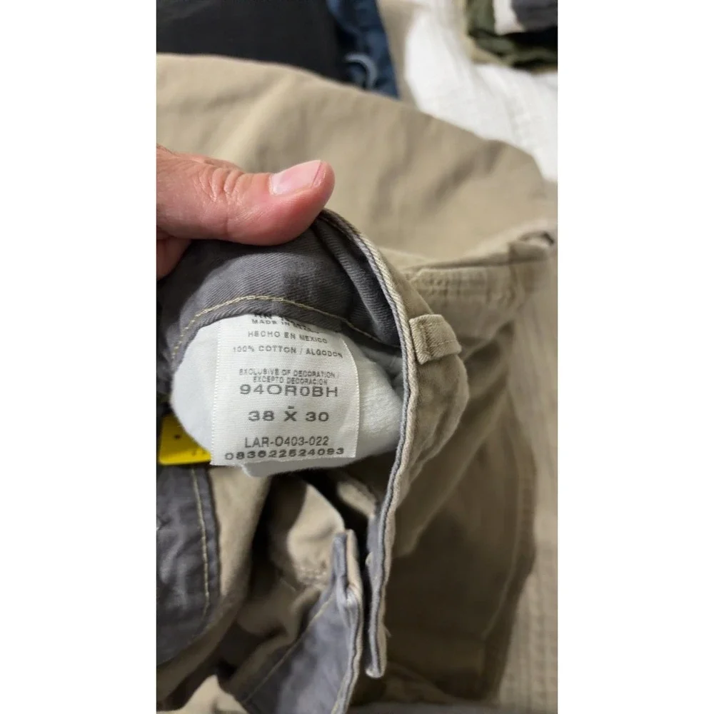 Wrangler Originals Carpenter Work Pants Mens 38x30 Khaki Workwear Pre-owned