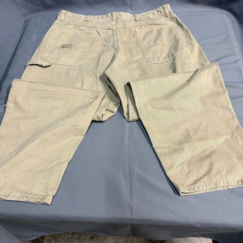 Wrangler Originals Carpenter Work Pants Mens 38x30 Khaki Workwear Pre-owned
