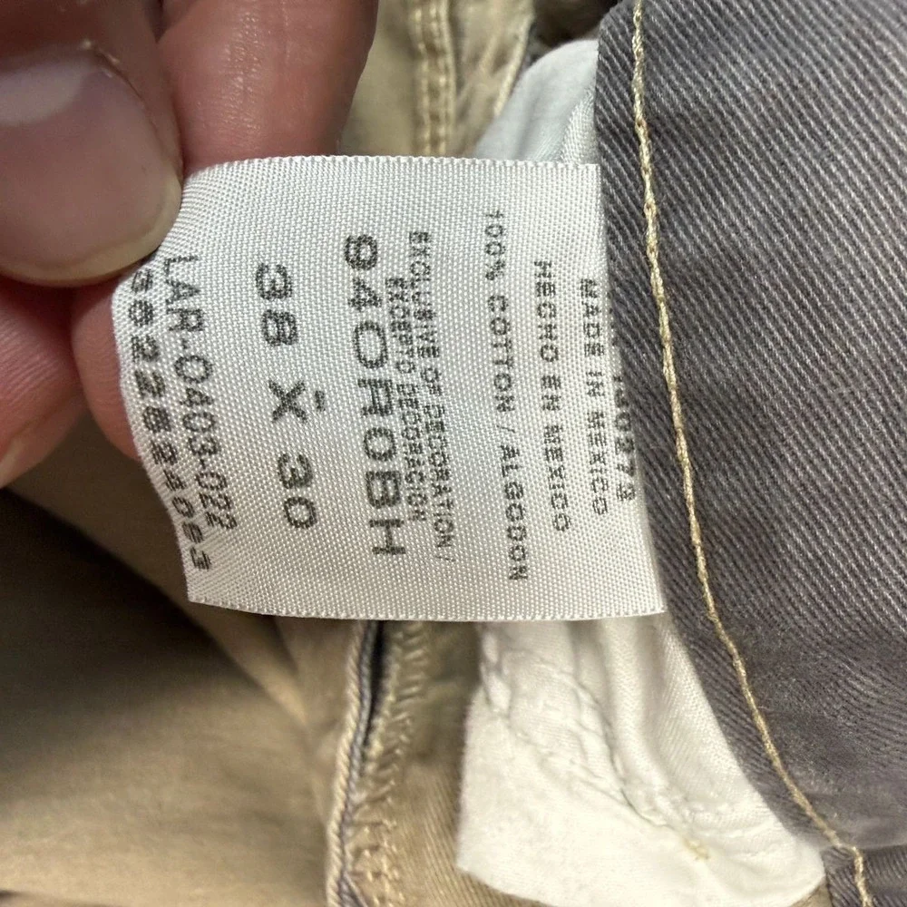 Wrangler Originals Carpenter Work Pants Mens 38x30 Khaki Workwear Pre-owned