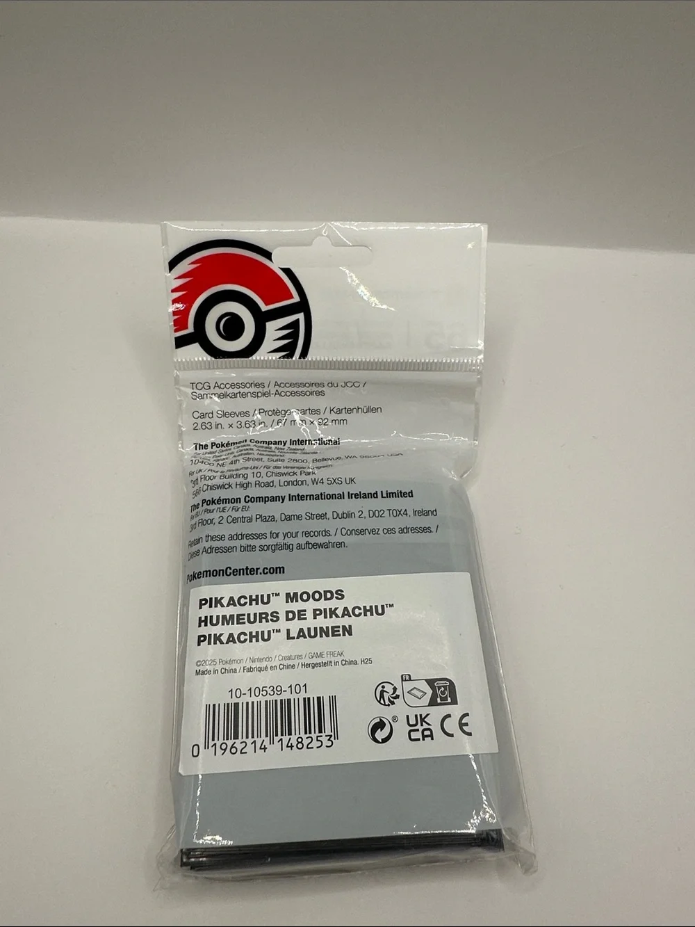 Pikachu Pokemon center Gold Card Sleeves - 65 Pack