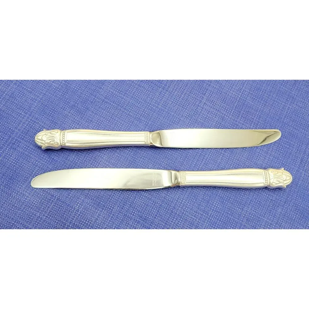Holmes & Edwards International Silver 1938 Danish Princess Dinner Knive Set of 2
