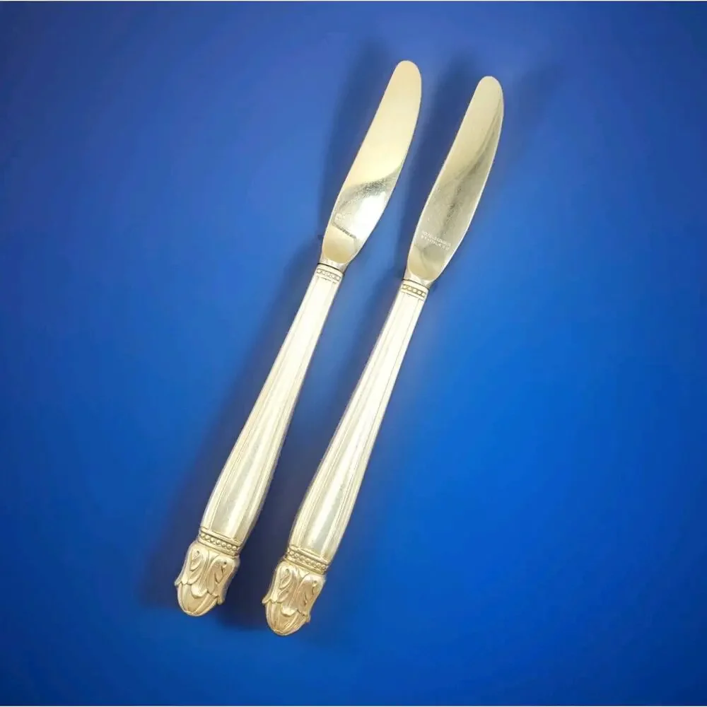Holmes & Edwards International Silver Danish Princess Master Butter Knive Set 2