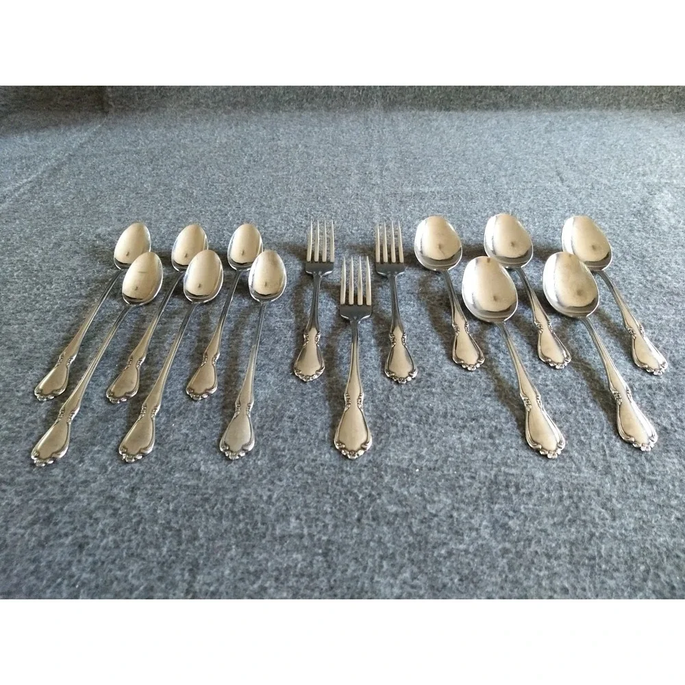 Oneida Chateau Table/Iced Tea Spoons Forks Oneidacraft Deluxe Stainless Flatware