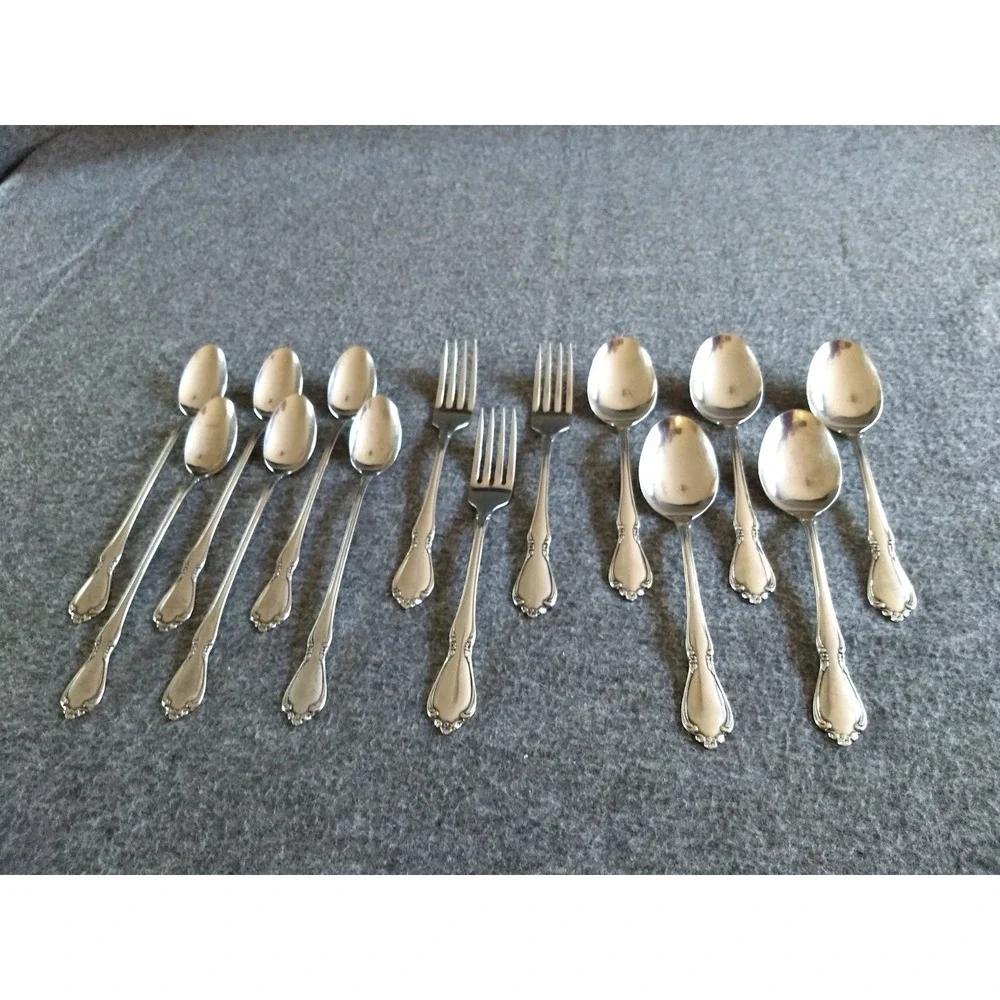 Oneida Chateau Table/Iced Tea Spoons Forks Oneidacraft Deluxe Stainless Flatware