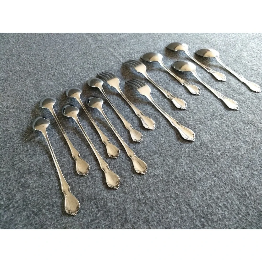 Oneida Chateau Table/Iced Tea Spoons Forks Oneidacraft Deluxe Stainless Flatware