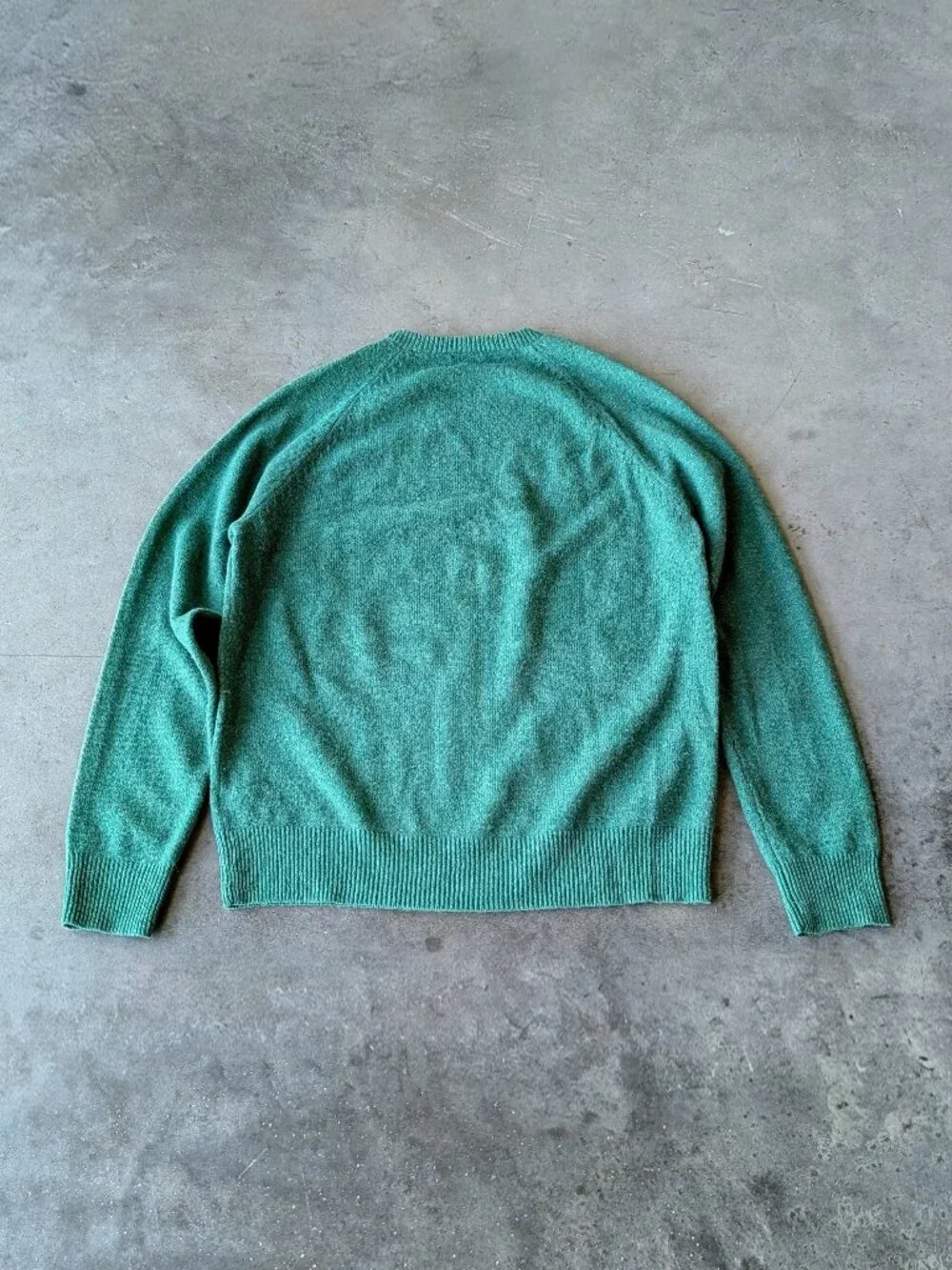 J. Crew Green Lambswool Crewneck Long Sleeve Pullover Sweater large