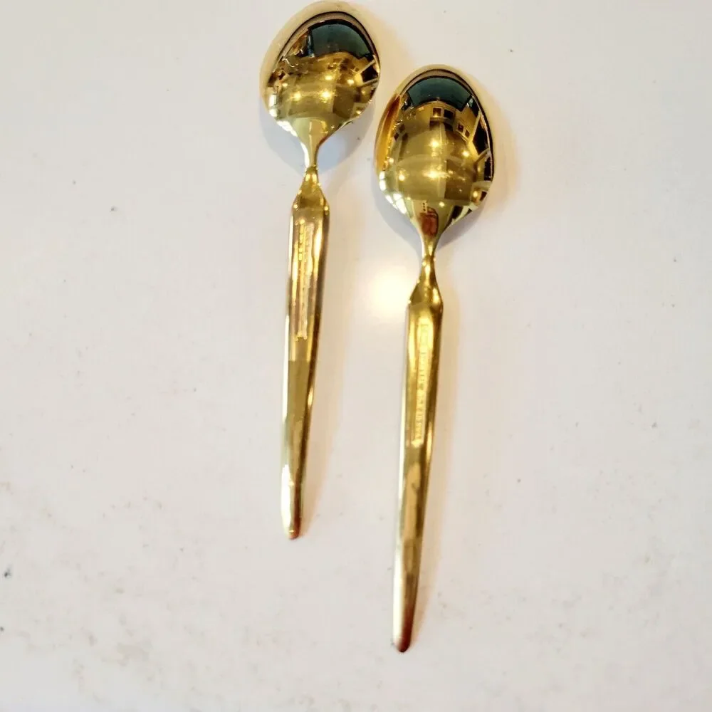 Vintage Stanley Roberts TEASPOONS Flatware Set of 2 Sienna