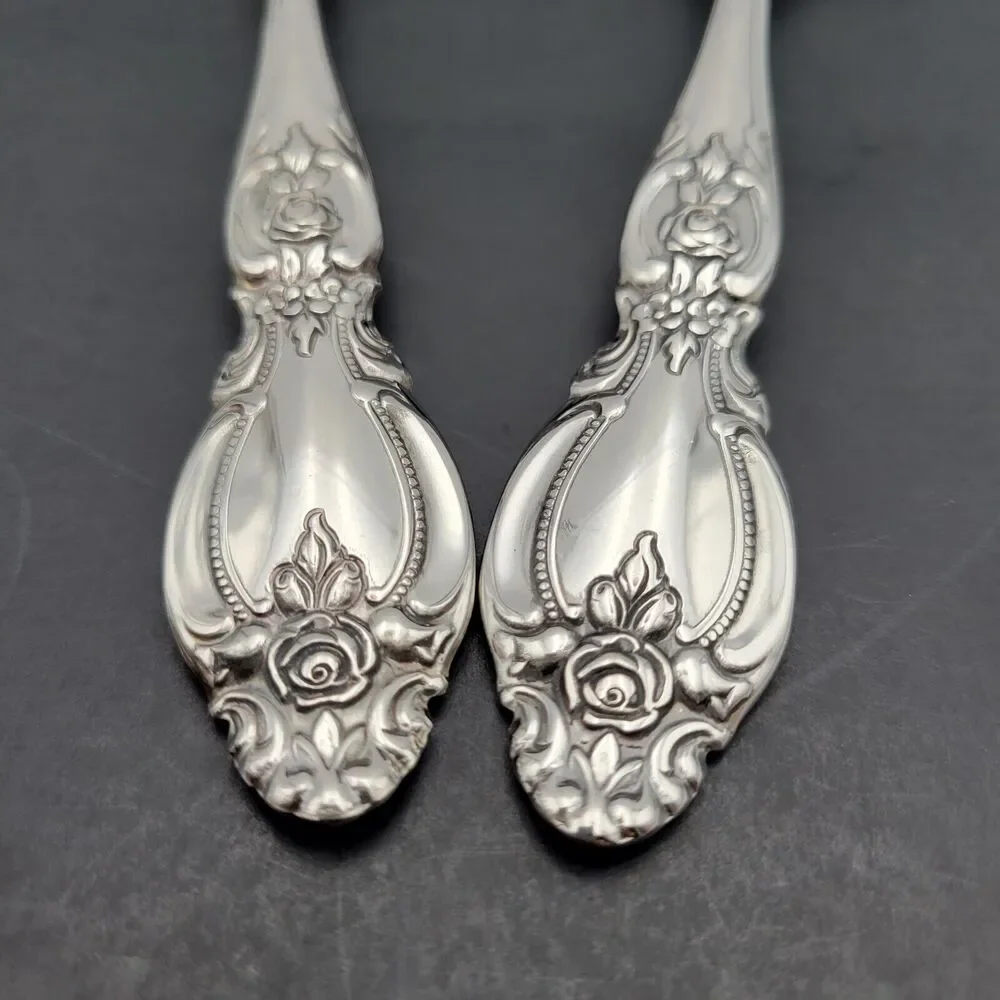 Oneida 18/8 Stainless Heirloom Frederick Serving Set Fork & Spoon (Shell Cassero