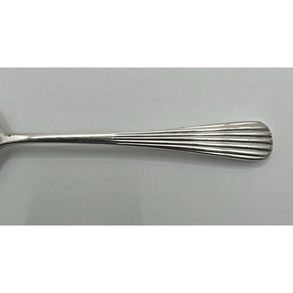 Vintage Dixon England Silverplate Mustard Salt Condiment Caviar Spoon Reeded