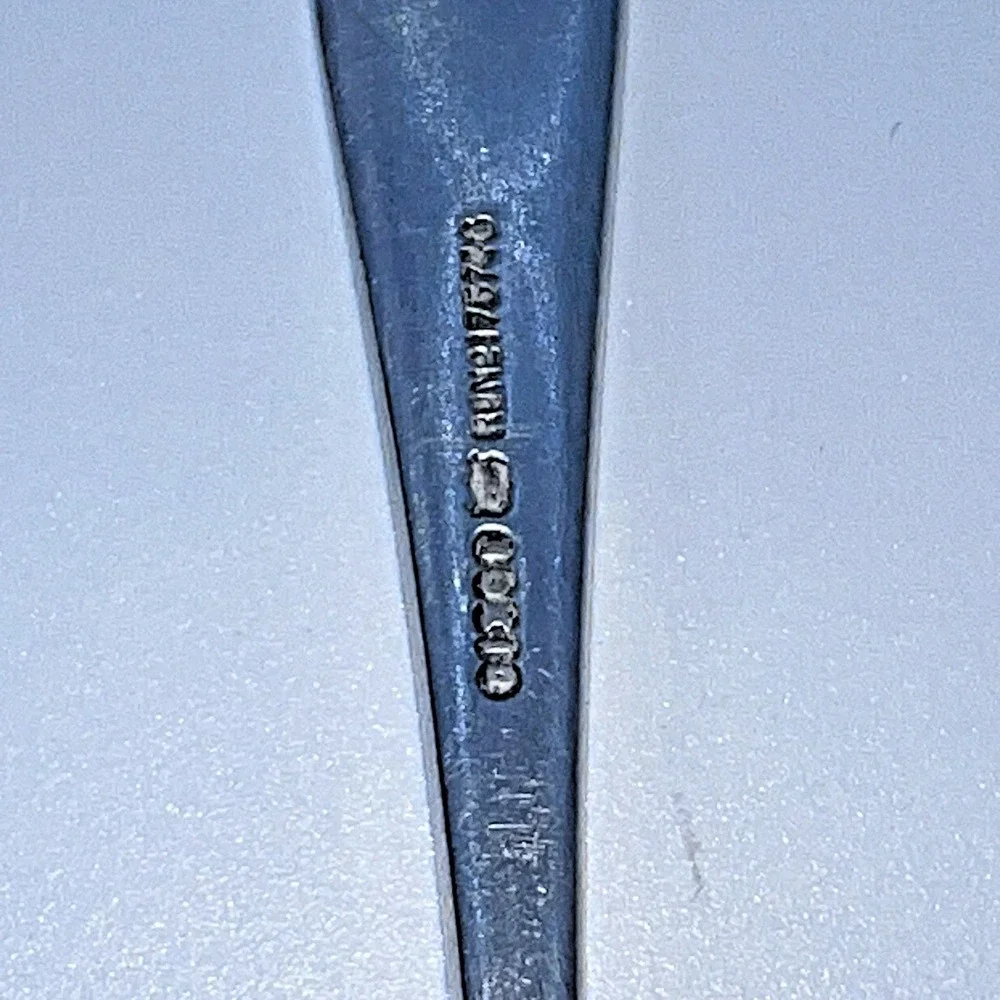 Vintage Dixon England Silverplate Mustard Salt Condiment Caviar Spoon Reeded