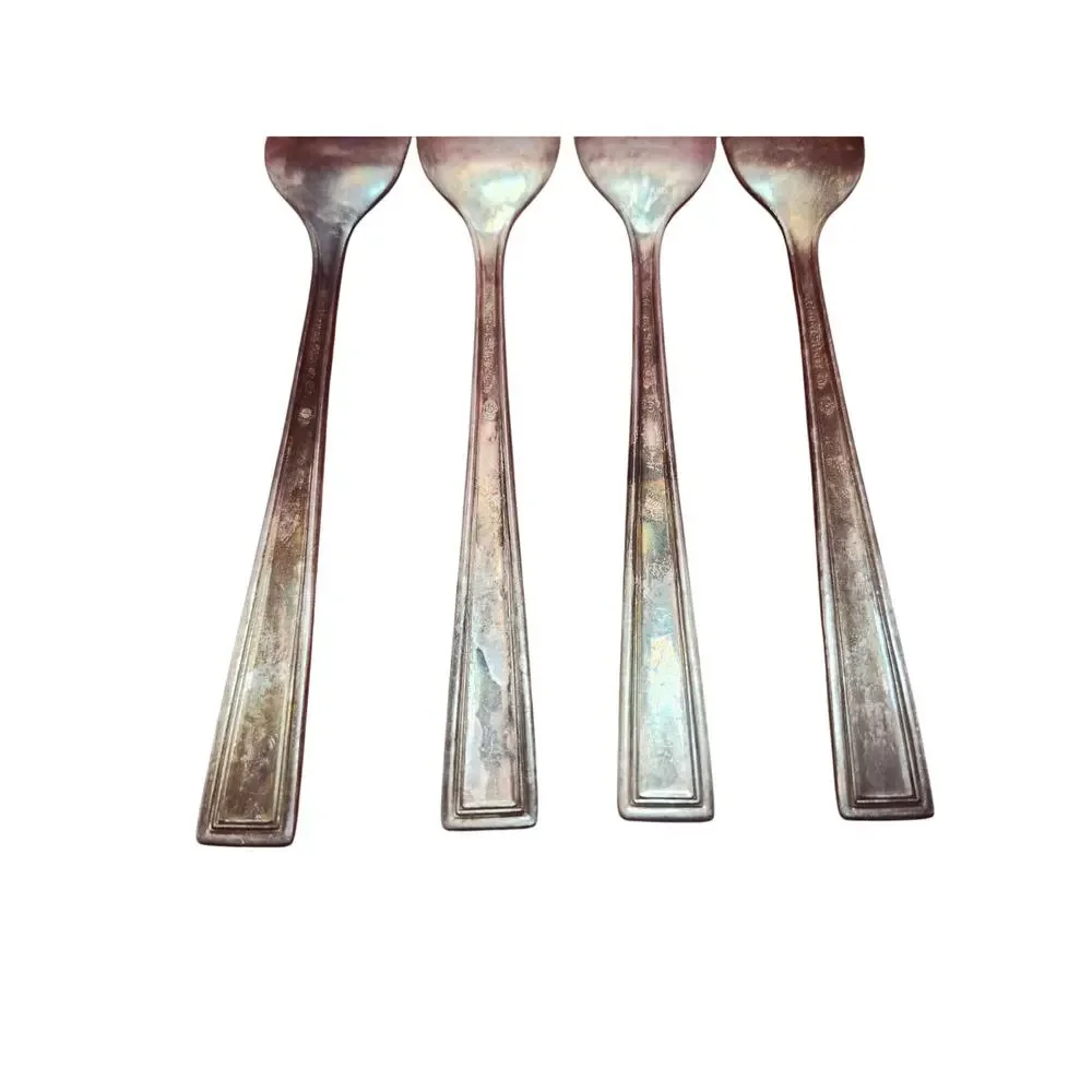 National Silver Co Calvalcade Salad Forks Set of 4 Silverplate 6