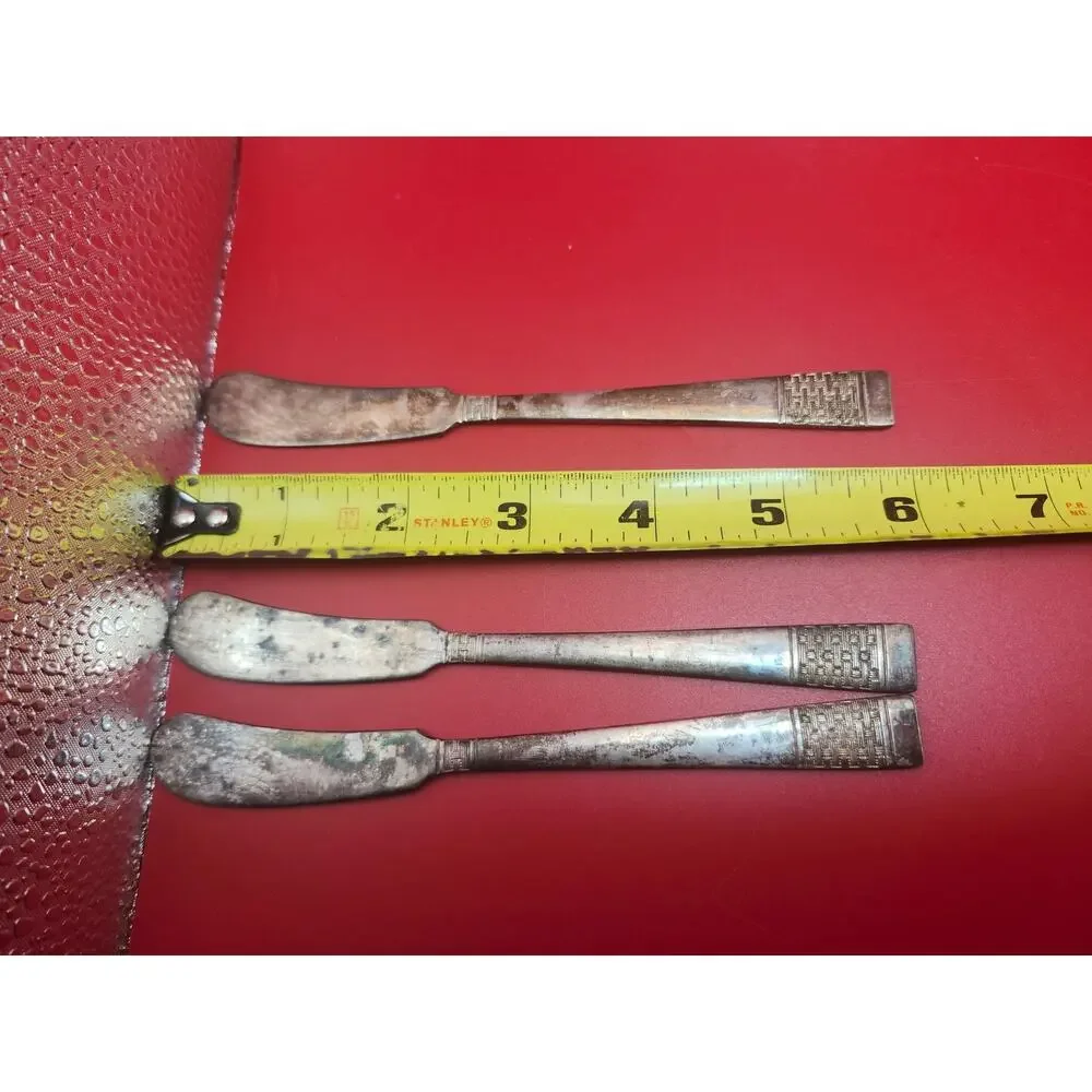 National Silver Co Calvalcade Butter Spreaders Set of 3 Silverplate 5.75