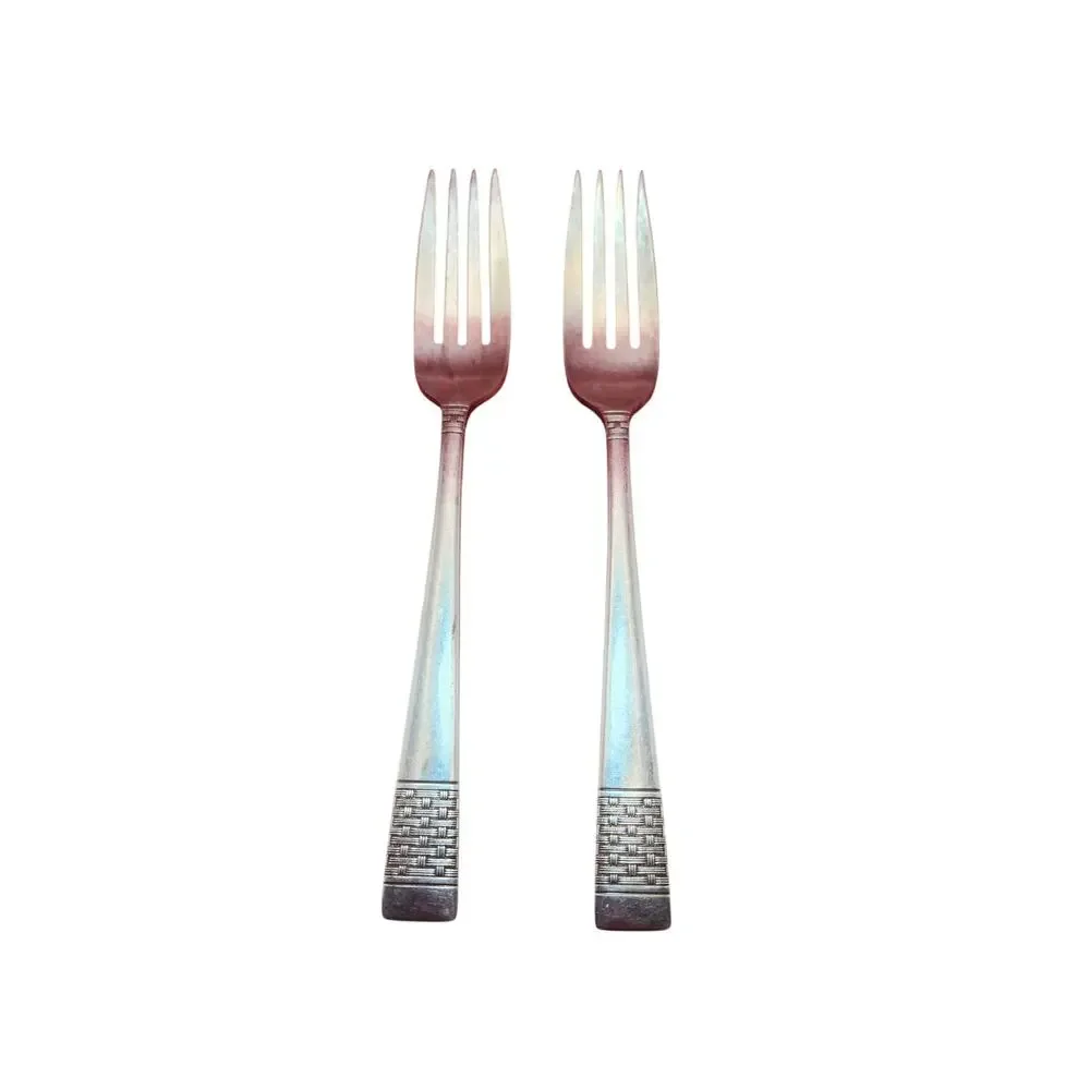 National Silver Co Calvalcade Forks Set of 2 Silverplate 7.4