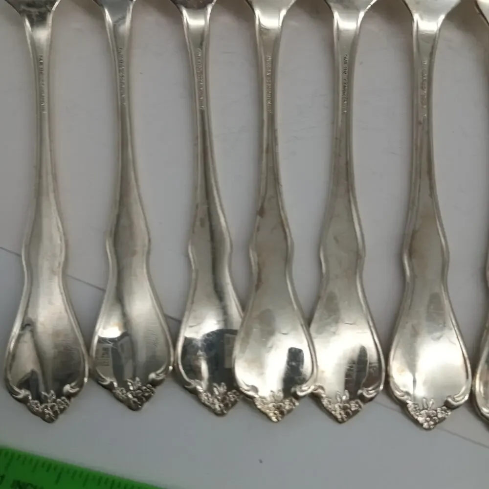 8X DF Vtg 1968 Oneida Community Silverplate Fredericksburg Dinner Forks