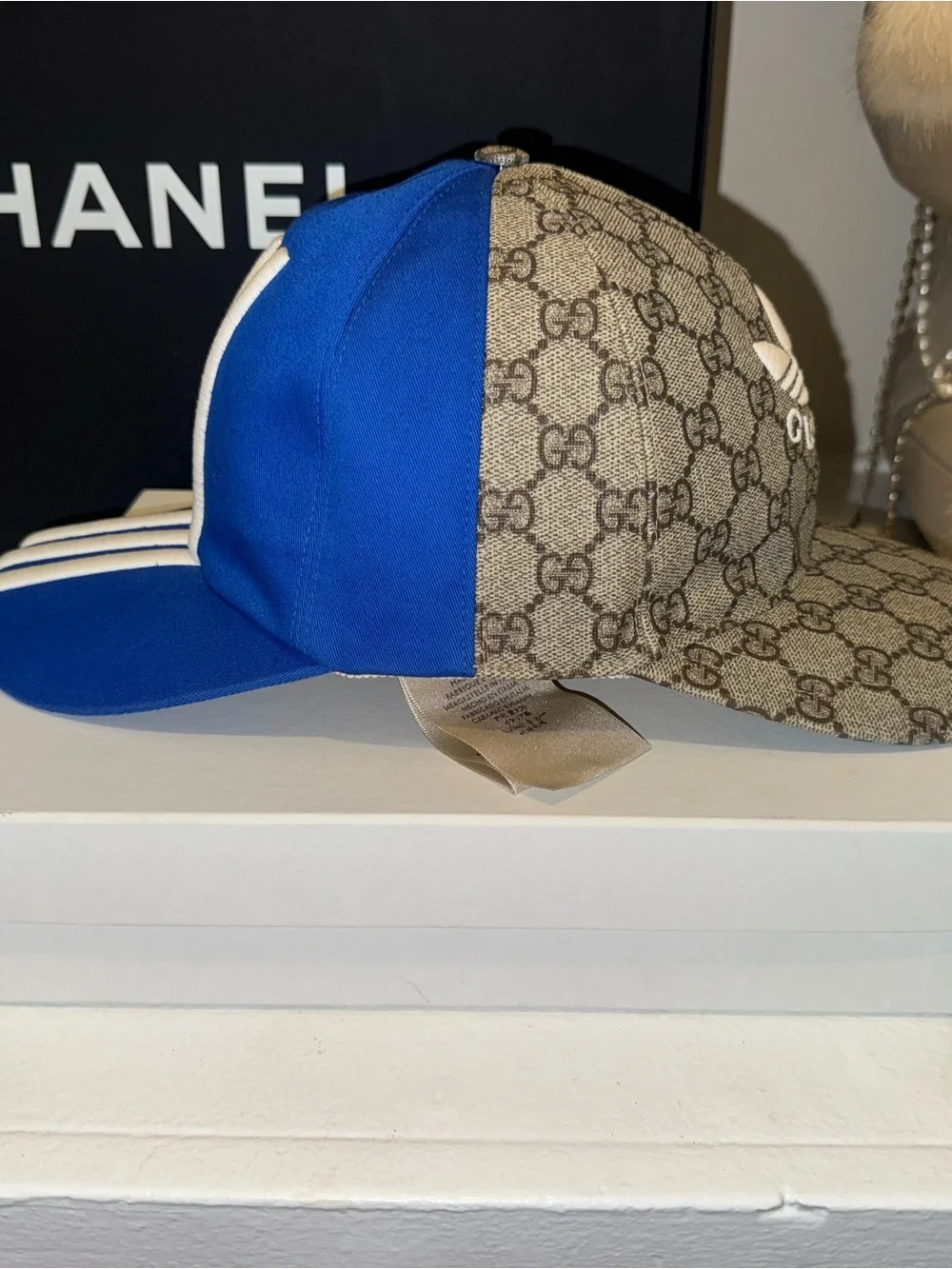 Gucci Blue and Beige GG Canvas Baseball Cap